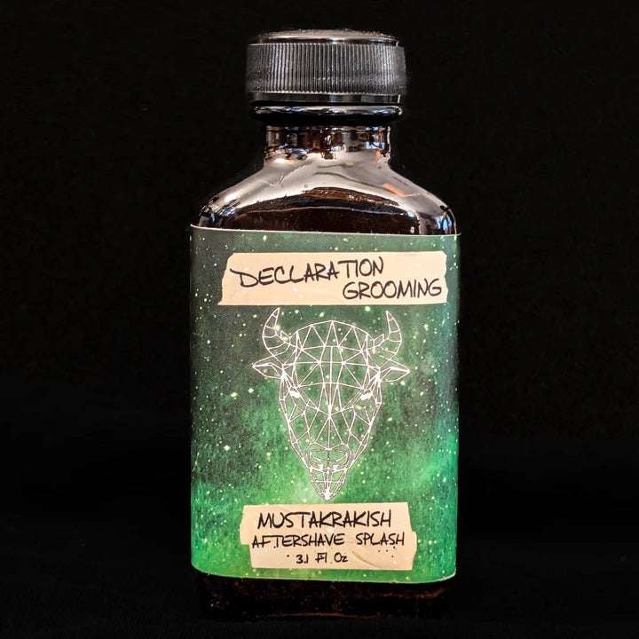 Declaration Grooming Mustakrakish Alcohol Aftershave Splash for Men - Post-Shave Soothing & Refreshing for Sensitive Skin - Perfect for Daily Grooming & Post-Shave Care