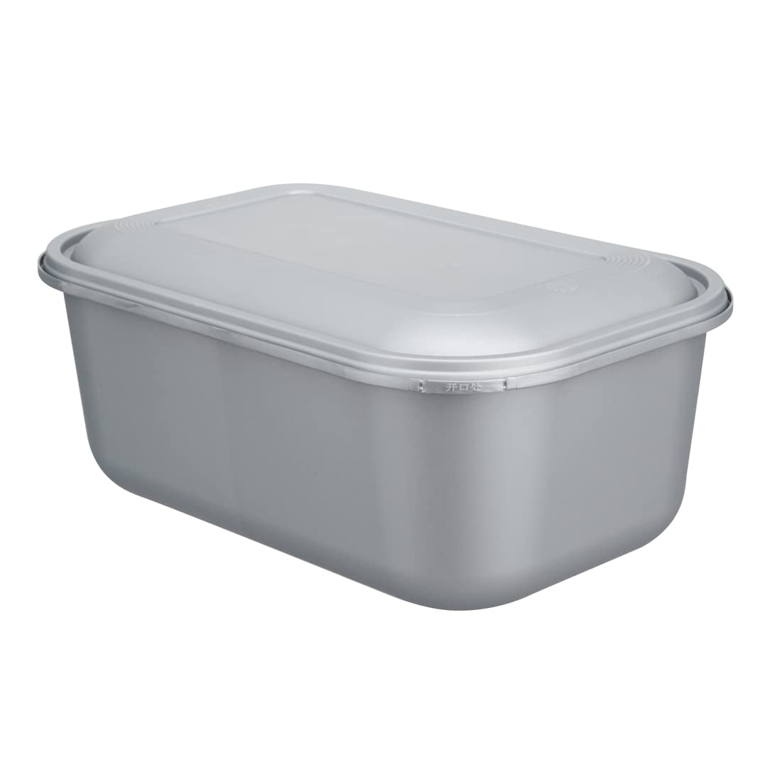 Restaurantware Futura 67.6oz Meal Prep Containers with Lids - 100-Pack Tamper-Evident Disposable Food Storage | Microwave-Safe Gray Plastic Takeout Containers for Meal Delivery, Catering & Leftovers