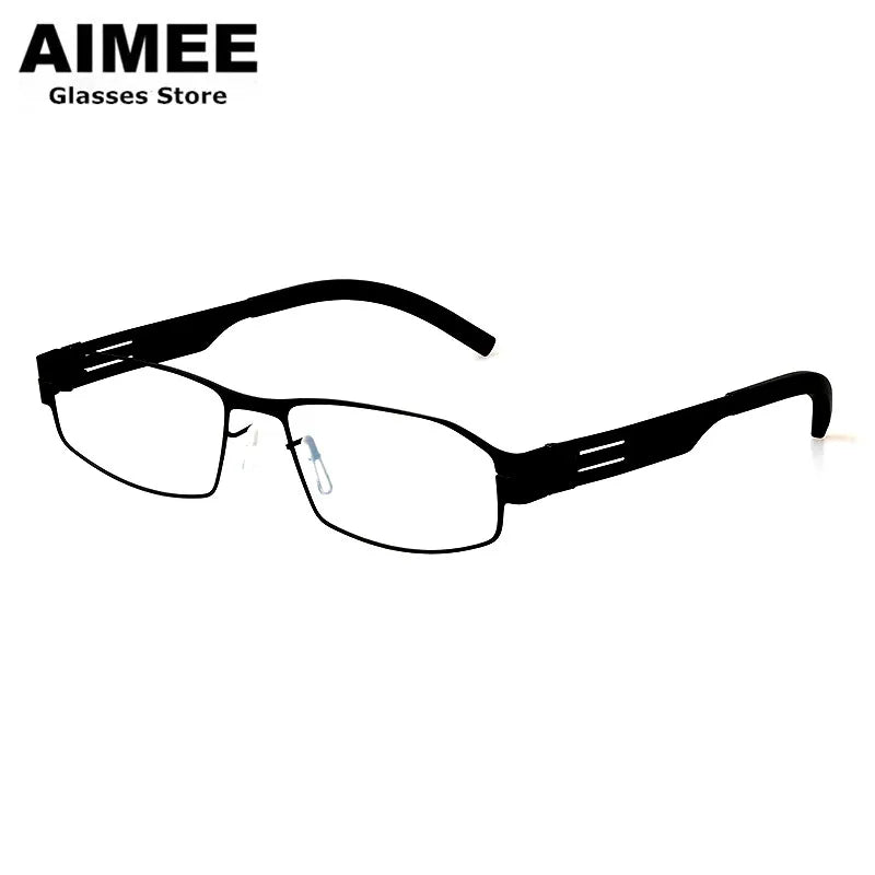 Aimee Women's Full Rim Oval Screwless Stainless Steel Eyeglasses - Lightweight & Durable Reading Glasses for Work, Study & Fashion Accessories