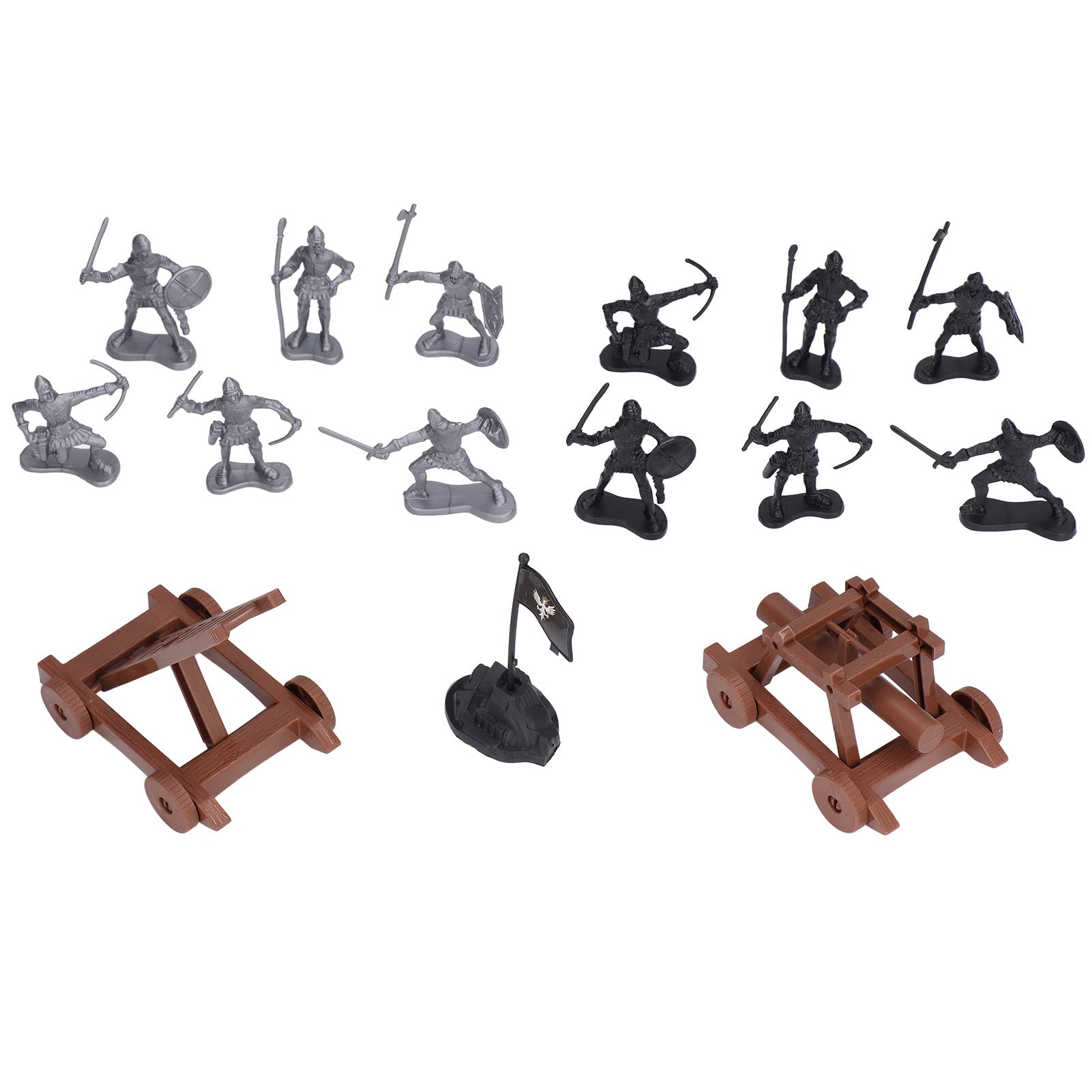 15Pcs Army Men Action Figures Playset - Military Soldier Toys for Boys & Kids - Green Plastic Toy Soldiers Set for Birthday Gifts & War-Themed Play Battles