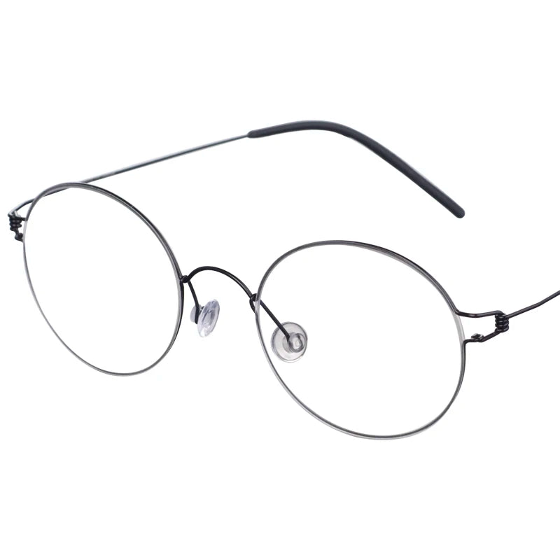 Aimee Unisex Full Rim Oval Screwless Titanium Eyeglasses Frame 13418 - Lightweight & Durable for Reading, Work, and Everyday Wear