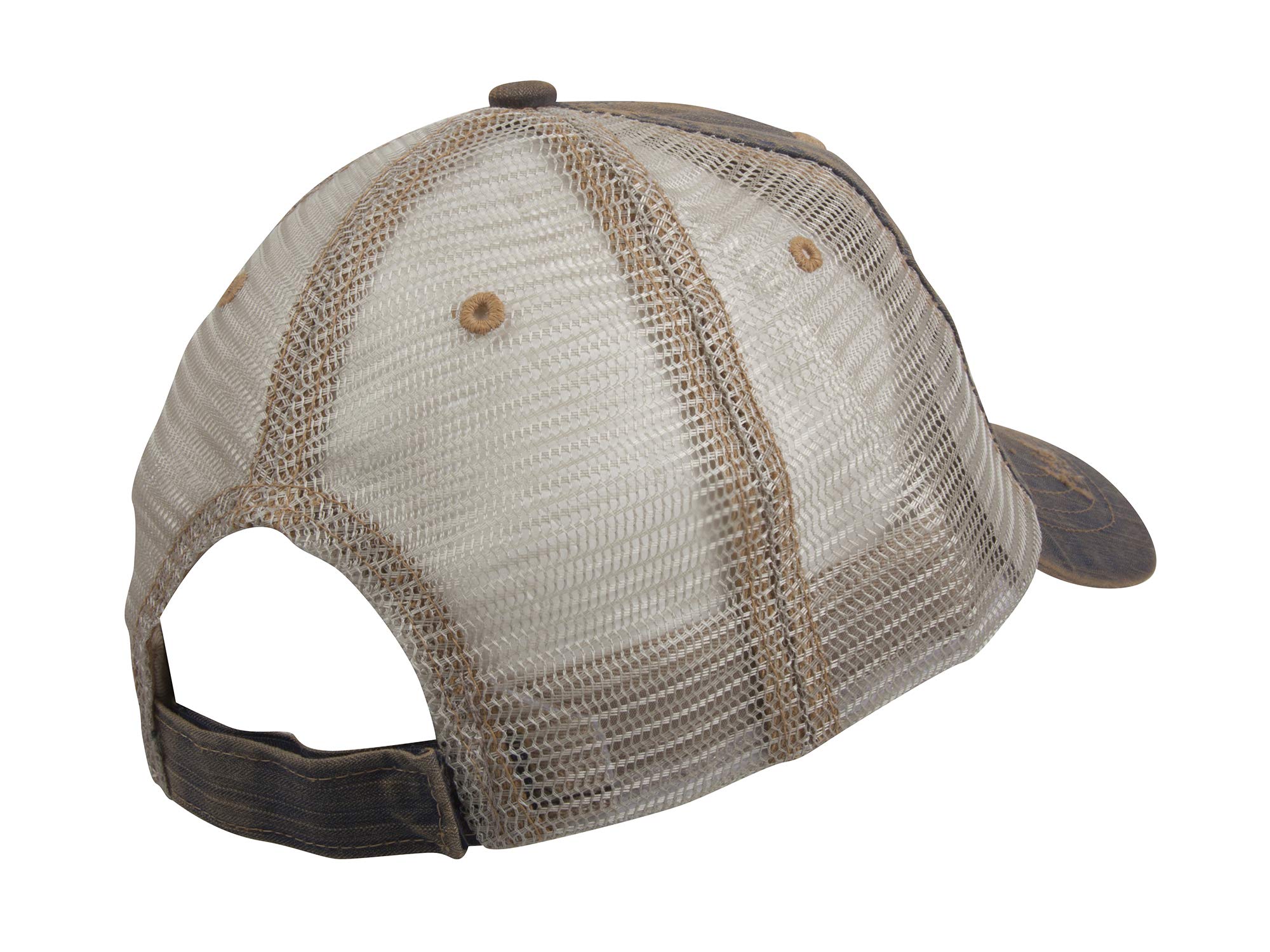 Vintage Distressed Herringbone Trucker Hat for Outdoor & Casual Wear