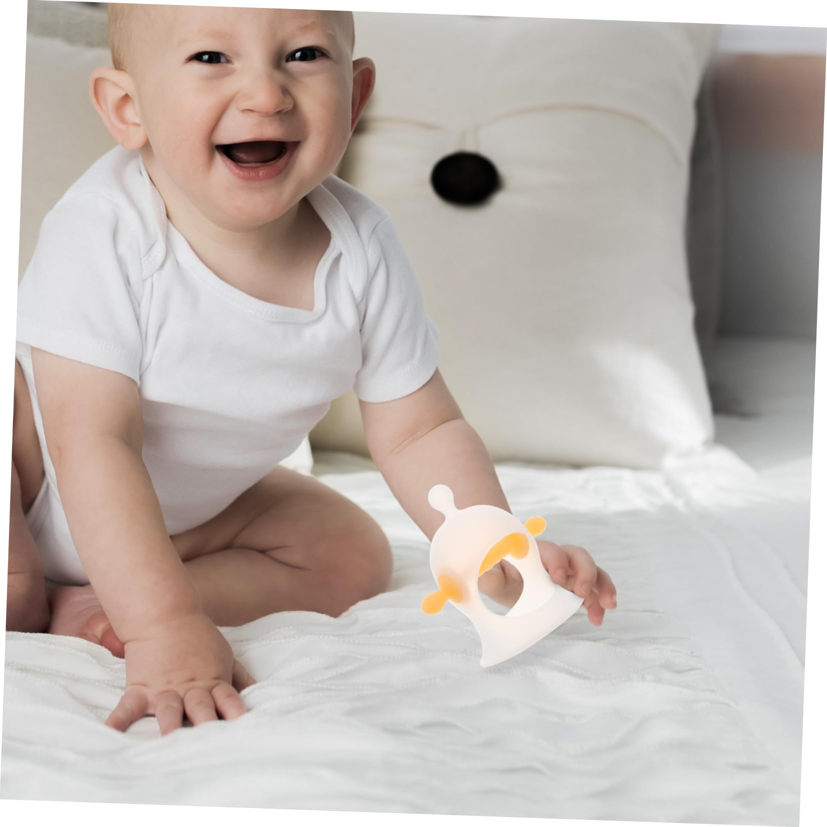 VICASKY 5-Piece 3D Hand Newborn Baby Boy Pacifier Toys - Soft & Safe Teething Relief for Infants 0-12 Months | Perfect for Soothing Sore Gums, Crib & Stroller Use