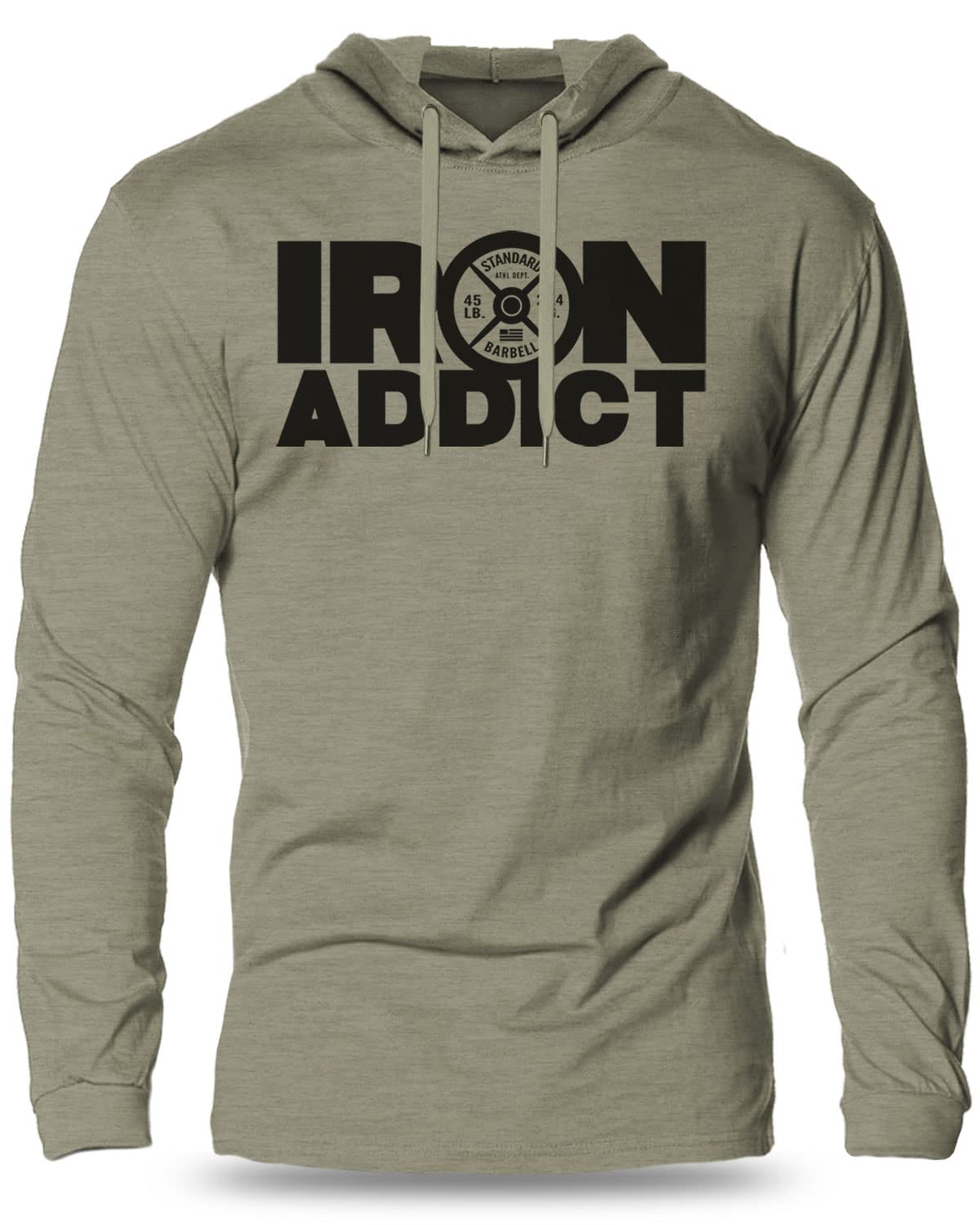 Lightweight Long Sleeve Hooded T-Shirt for Men - Breathable Workout Gym Shirt with Funny Design | Perfect for Running, Training & Casual Wear
