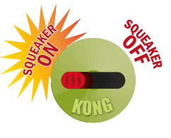 Kong On/Off Dog Toy with Squeaker - Durable Chew Toy for Small & Large Dogs - Perfect for Playtime, Training & Anxiety Relief