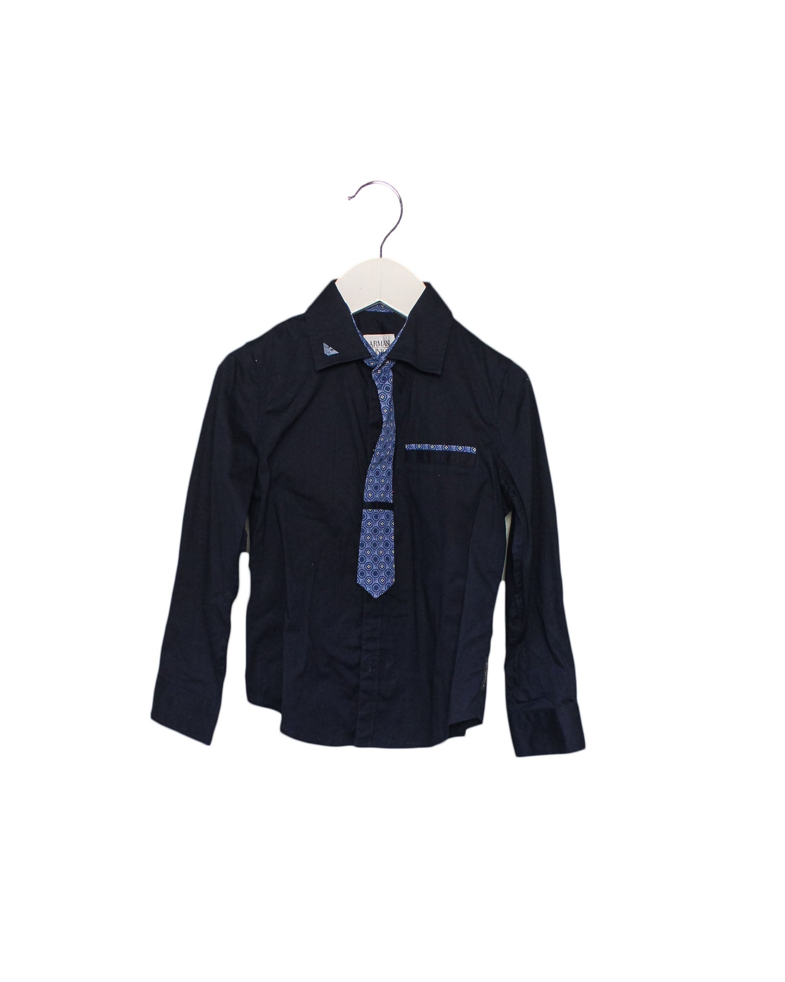 Armani Boys' Short Sleeve Shirt 4T (106cm) - Premium Cotton Dress Shirt for Toddlers, Formal & Casual Wear