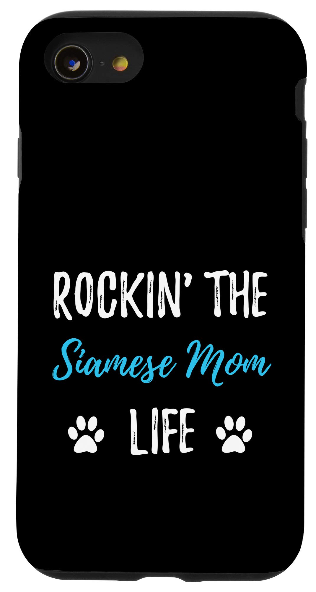 Funny Cat Lovers Phone Case for iPhone SE (2020)/7/8 - Siamese Cat Design - Perfect Gift for Cat Moms & Pet Lovers - Cute Protective Cover for Work, School & Daily Use