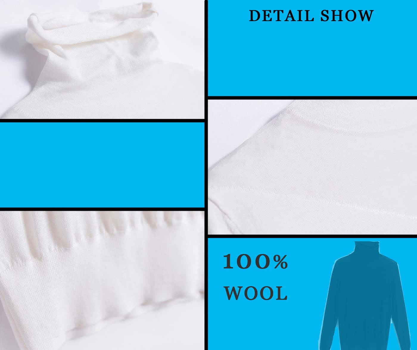100% Wool Women's Lace High Neck Crewneck Sweater - Long Sleeve Pullover Top (XL, Black) | Warm Winter Fashion for Office & Casual Outfits