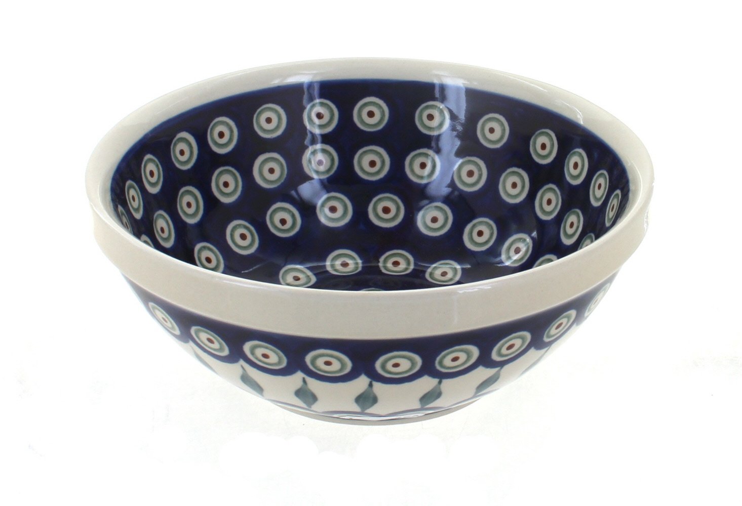 Handmade Blue Rose Polish Pottery Peacock Small Serving Bowl - Elegant Ceramic Appetizer Dish for Cheese, Nuts & Desserts - Perfect for Dinner Parties & Home Decor