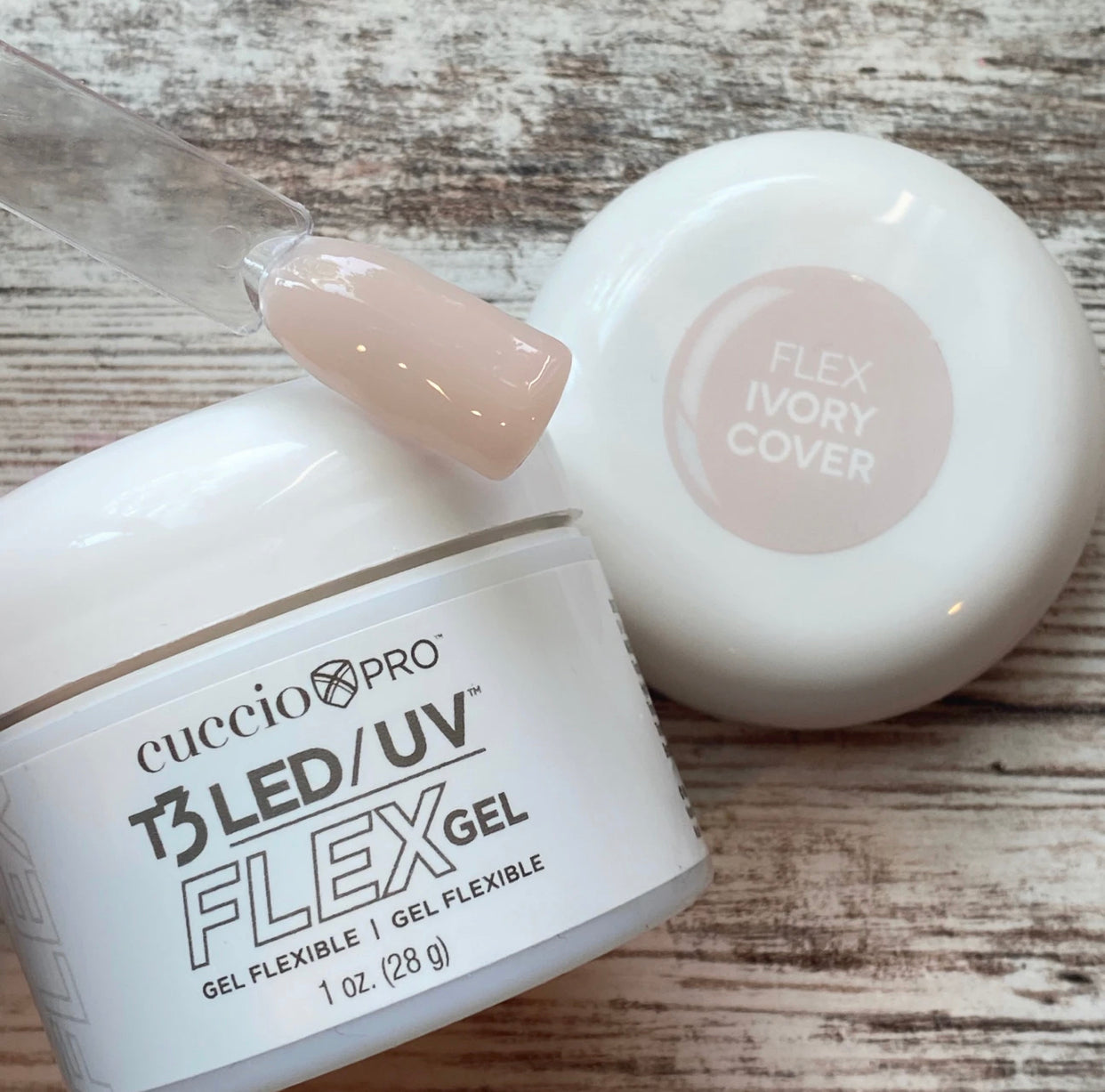 CUCCIO T3 FLEX LED/UV Cover Gel 1oz - Professional Nail Strengthener for Salon & Home Manicures - Perfect for Gel Nail Extensions & Natural Nail Care