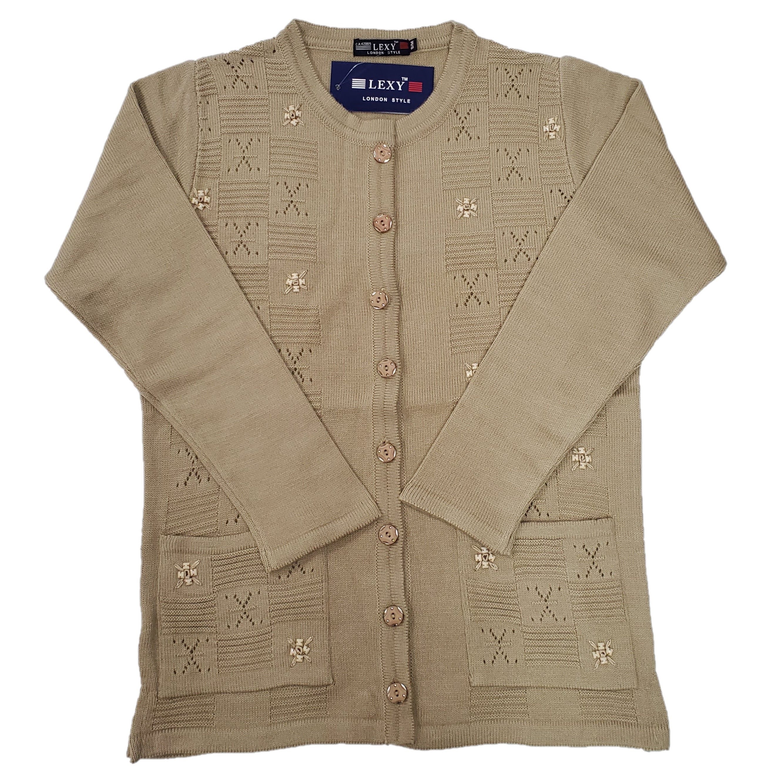 Women's Embroidered Cardigan Sweater - Stylish Floral Design for Casual Wear, Office & Date Nights