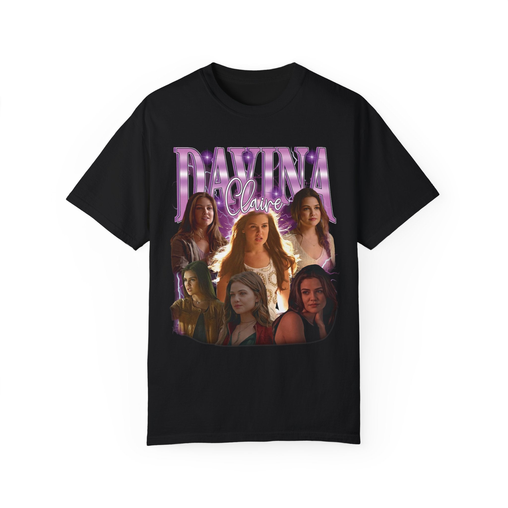 Davina Claire 90s Vintage Retro T-Shirt - Soft Cotton Graphic Tee for Women - Perfect for Casual Wear, 90s Theme Parties & Nostalgic Fashion