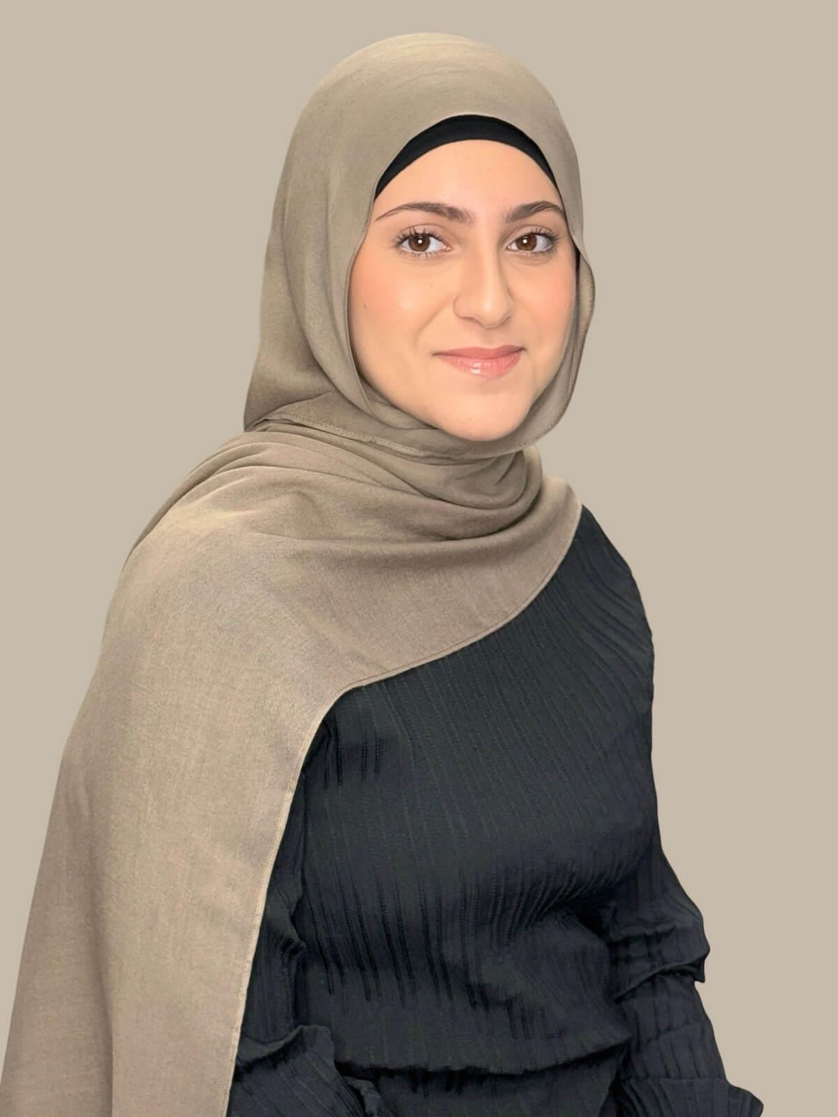 Stylish Cotton Modal Hijab for Women - Soft & Breathable Forest Oak Scarf - Perfect for Daily Wear, Prayer & Fashion Outfits