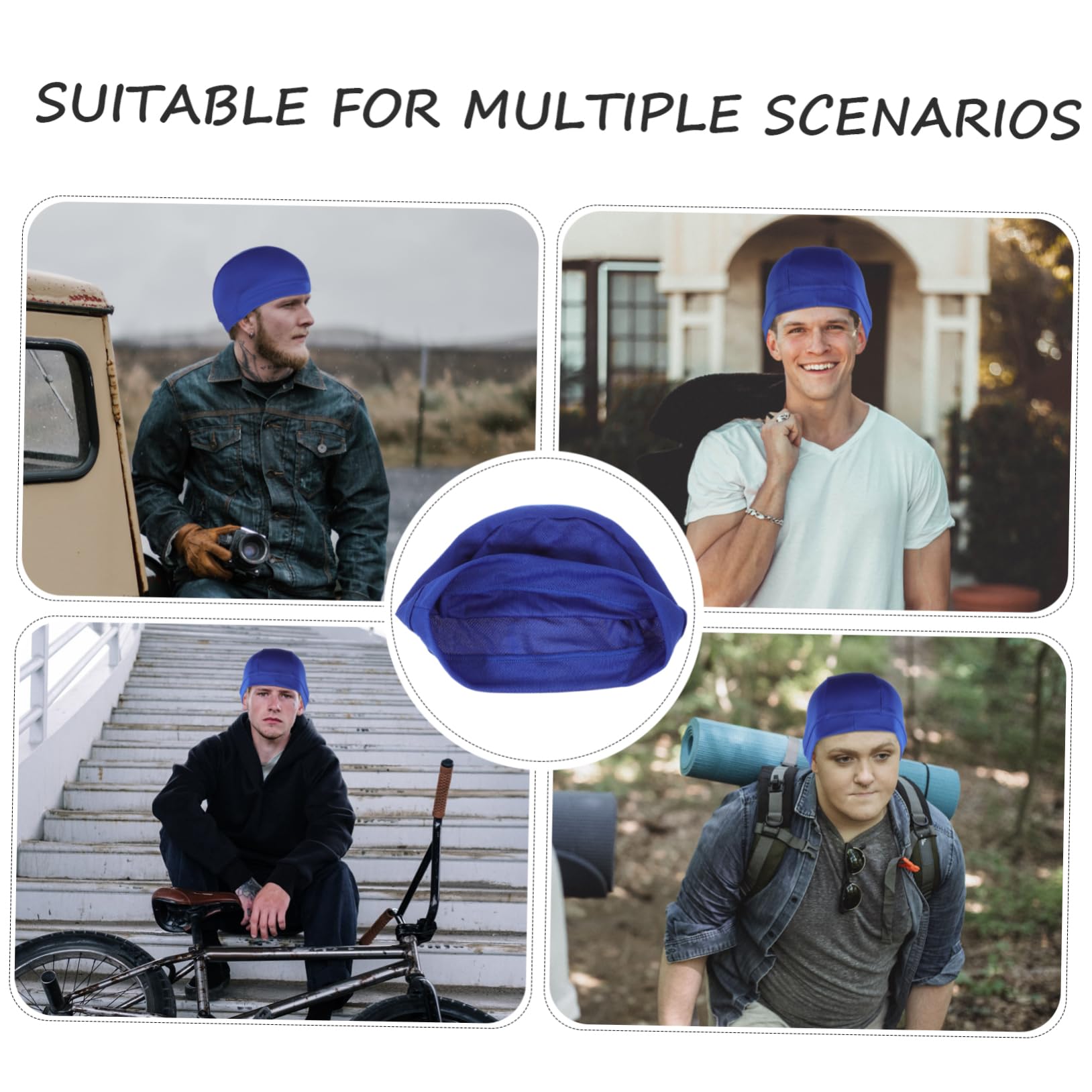 VANZACK Cycling & Motorcycle Helmet Liner Hat for Adults - UV Protection, Breathable & Portable Bike Helmet Inner Hat - Perfect for Road Biking, Motorcycle Riding & Outdoor Sports