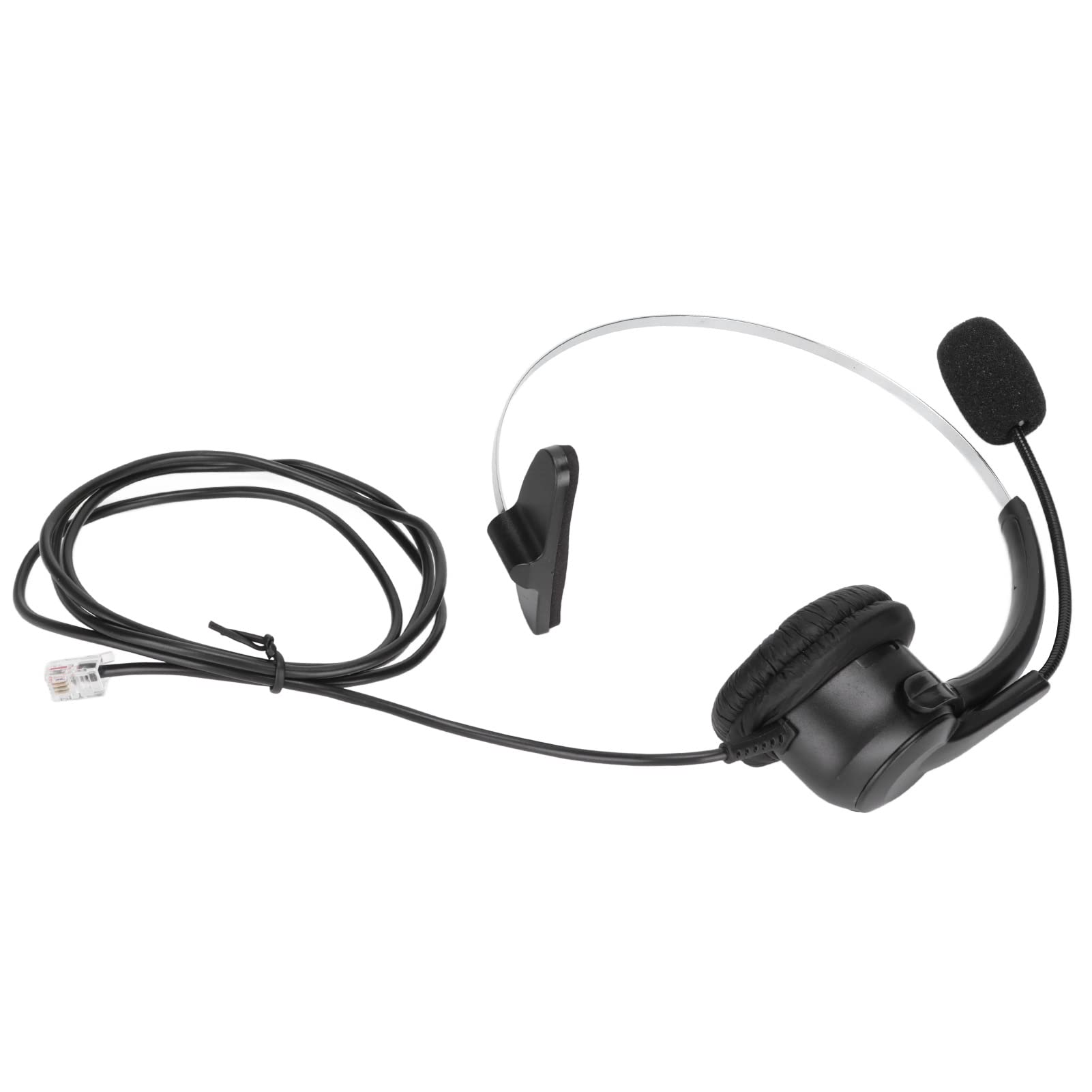 RJ9 Telephone Headset with 330° Adjustable Microphone - Noise Cancelling Headset for Call Centers & Home Office - Compatible with Landline Phones & RJ9 Devices - Perfect for Customer Service, Telemarketing & Remote Work
