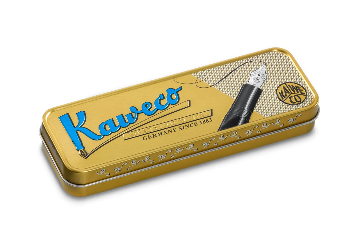 Kaweco DIA2 Gold Gel & Ballpoint Pen - Classic Design with 0.7mm Ceramic Ball Rollerball Refill - 16cm Nostalgic Acrylic Pen for Office, Journaling & Gift Giving