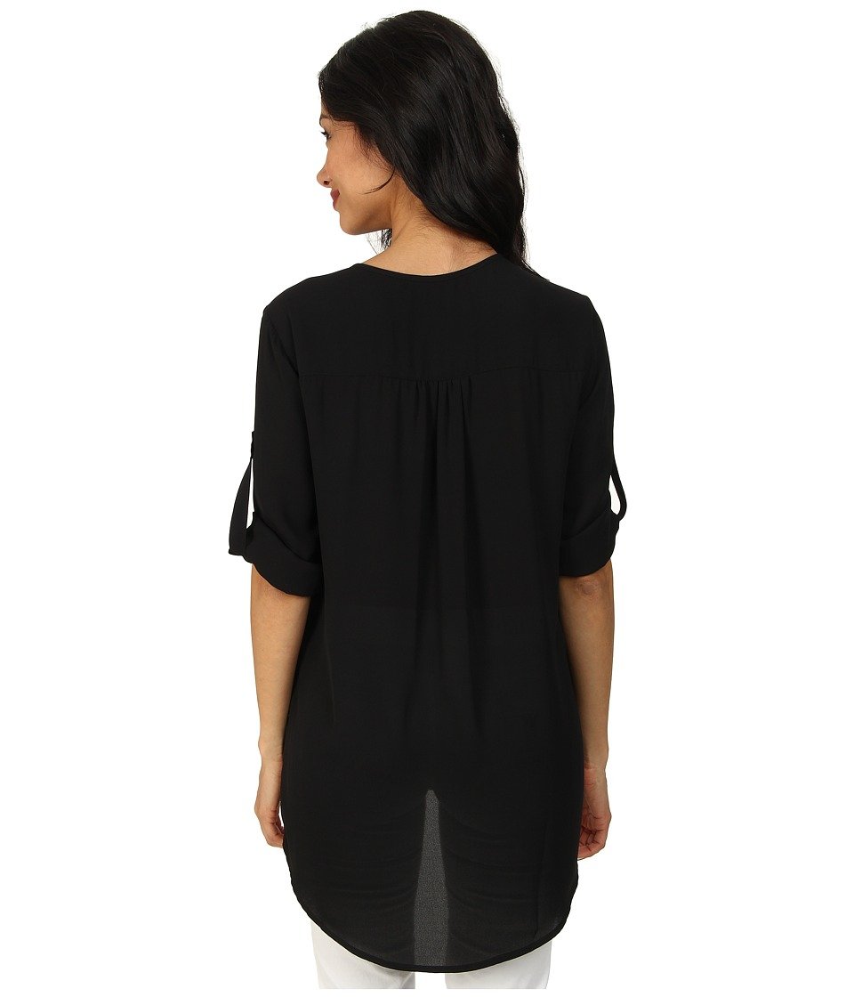 Karen Kane Women's Asymmetrical Hem Wrap Top - Flowy Blouse for Work & Date Night | Plus Size & Petite Options