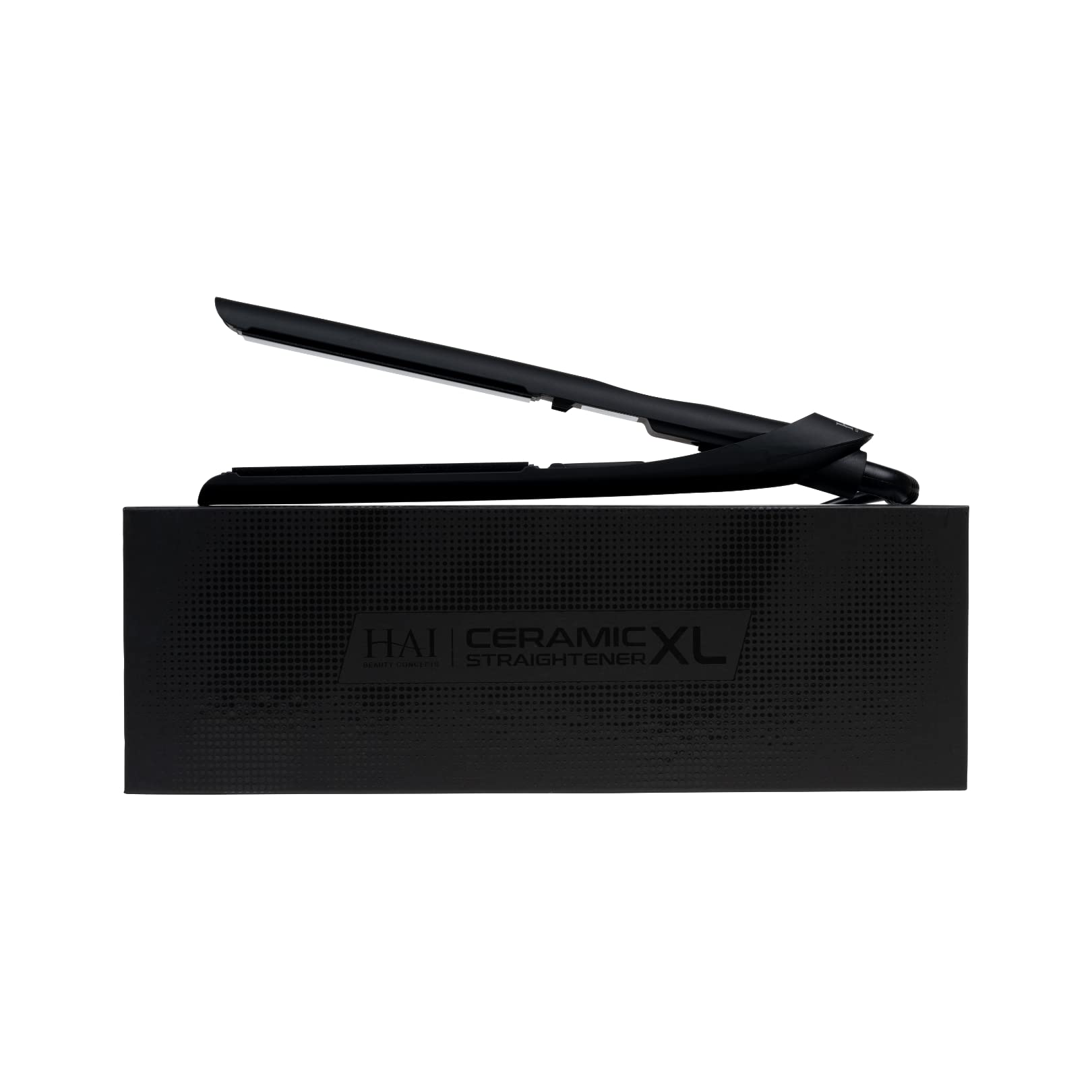 HAI Ceramic XL Professional Flat Iron - Extra Long Plates for Fast Styling - 450F Max Temperature - Perfect for Salon, Home Use & Travel Styling
