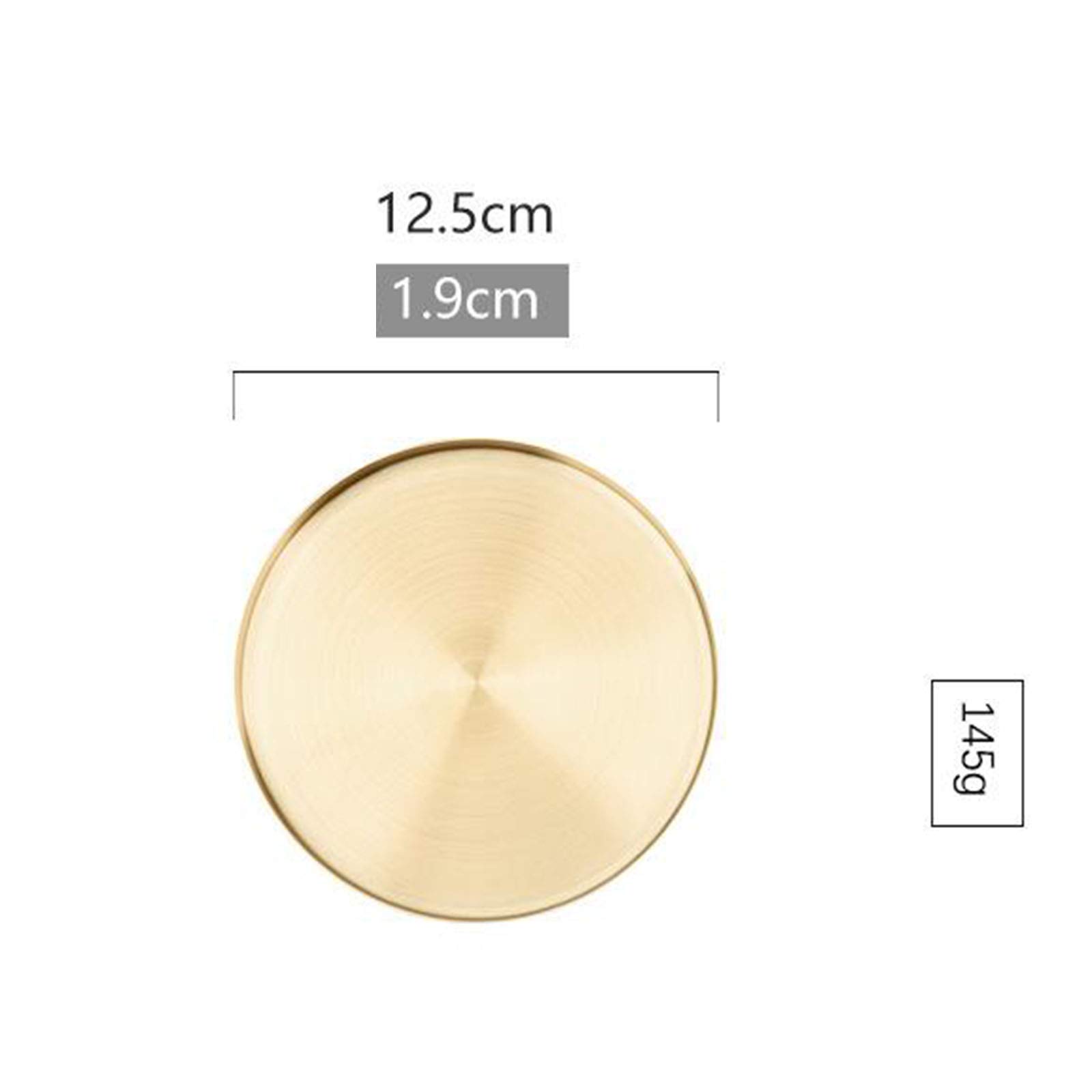 Gold Round Storage Tray - Stainless Steel Jewelry Organizer for Rings, Necklaces & Earrings | Makeup & Perfume Display Tray | Perfect for Vanity, Dresser & Bathroom Countertop Organization (Small Size)