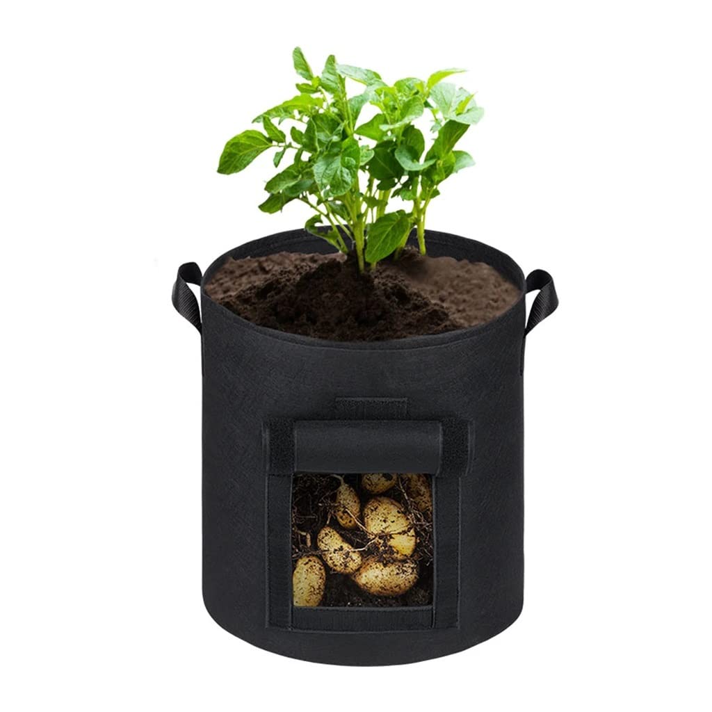 XZJJZ Plant Grow Bags for Vegetables, Potatoes & Herbs - Breathable Moisturizing Vertical Garden Planting Bags for Home Gardening, Greenhouses & Indoor Seed Starting - Perfect for Balcony, Patio & Small Space Gardening