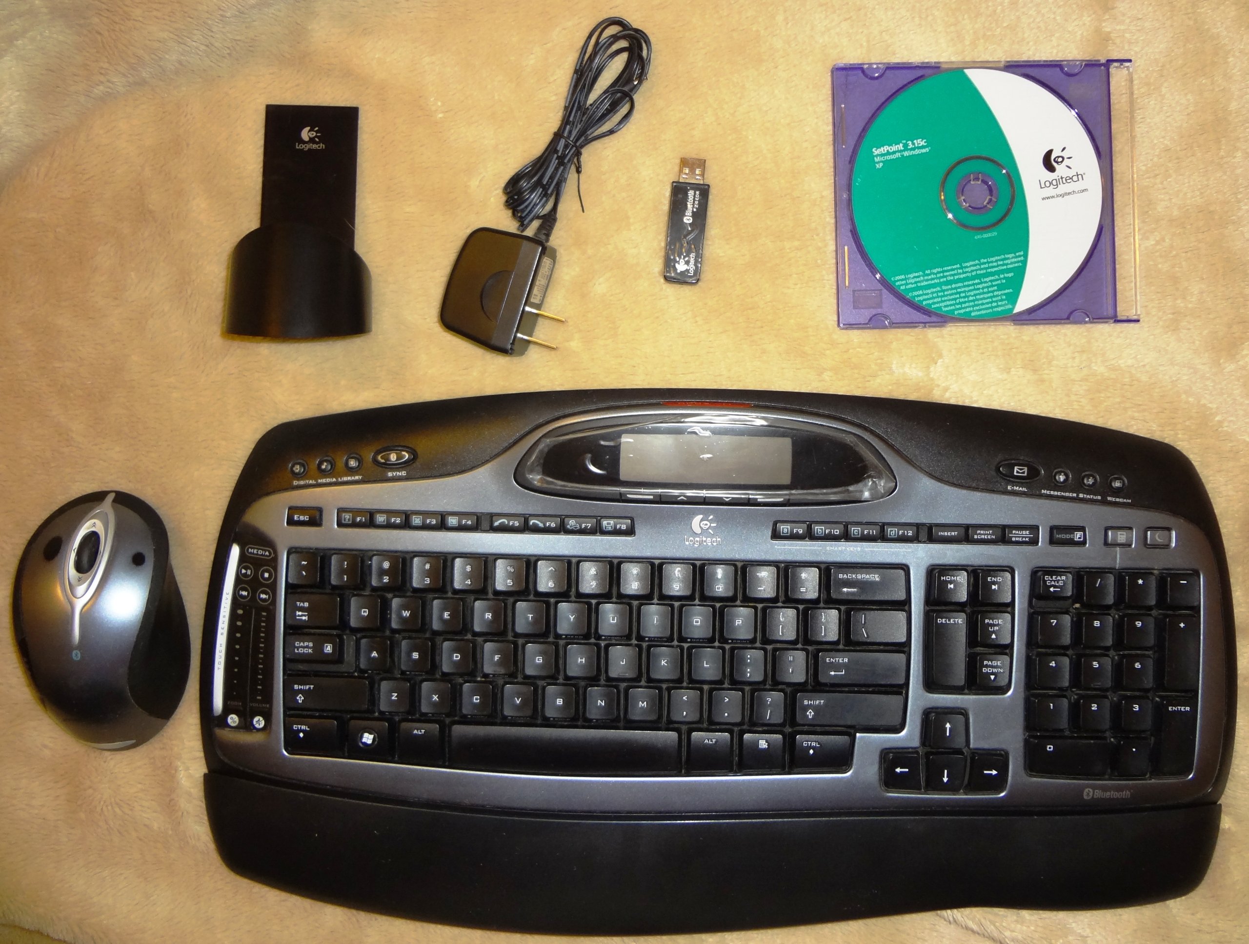 Logitech MX 5000 Wireless Laser Desktop Set - Bluetooth Keyboard & Mouse Combo for PC/Mac - Ergonomic Design for Home Office & Gaming (Model 967558-0403)