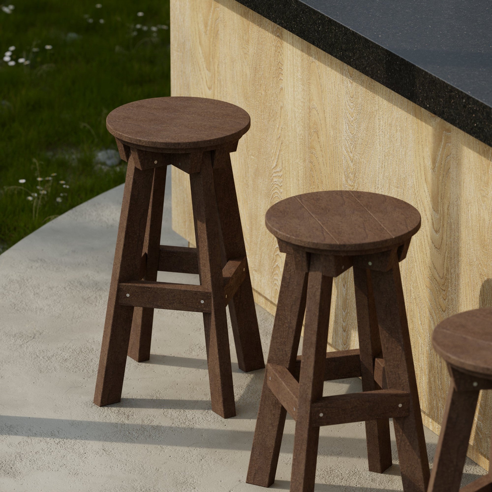 Vintage Heritage Bar Stool - Solid Wood Counter Height Stool with Backrest - Perfect for Kitchen Island, Home Bar & Breakfast Nook