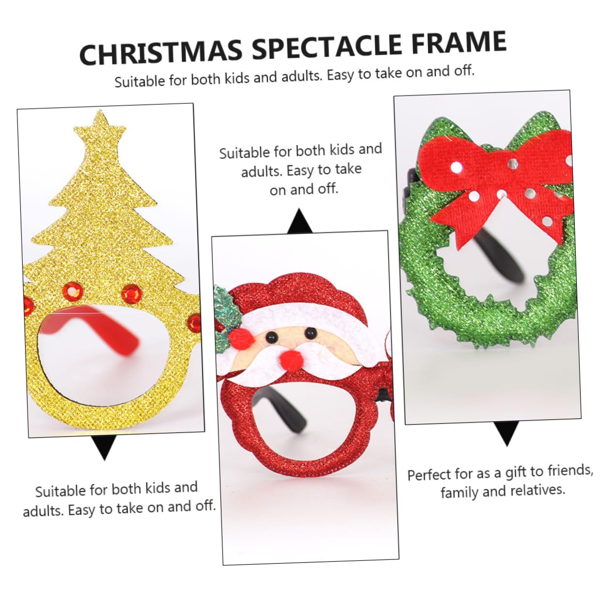 36-Piece Christmas Glasses Set for Kids - Fun Novelty Holiday Eyewear Frames & Accessories - Perfect for Christmas Decor, Parties & Festive Celebrations
