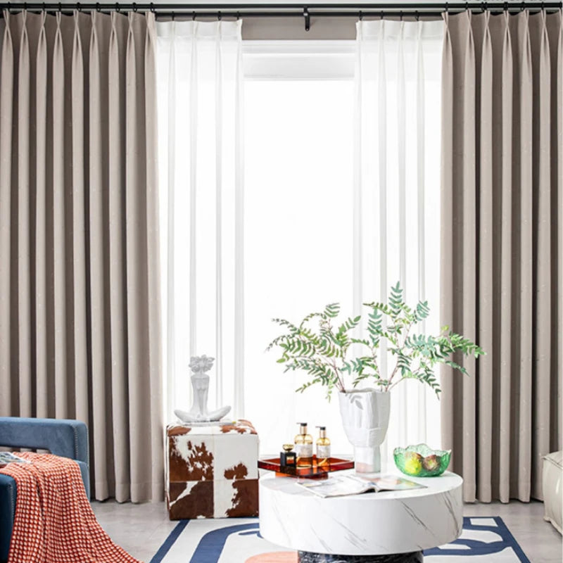 Paisley Chenille Lightning Pattern Jacquard Blackout Custom Curtains - Elegant Window Treatment for Living Room & Bedroom