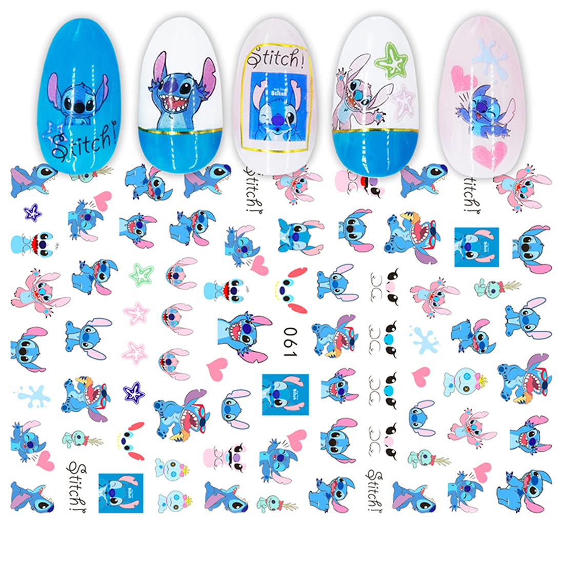 Cute Kawaii Cartoon Nail Stickers - 75+ Self-Adhesive Nail Art Decals for Women, Girls & Kids | Perfect for DIY Manicures, Parties & Gifts