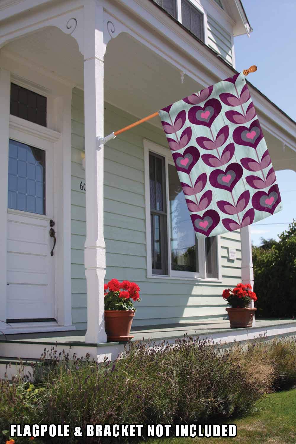 Toland Home Garden 1010826 Double Sided Valentine's Day Garden Flag - 28x40 Inch Outdoor Yard Decoration with Flower Hearts Design | Perfect for Front Porch, Lawn Decor & Seasonal Holiday Displays