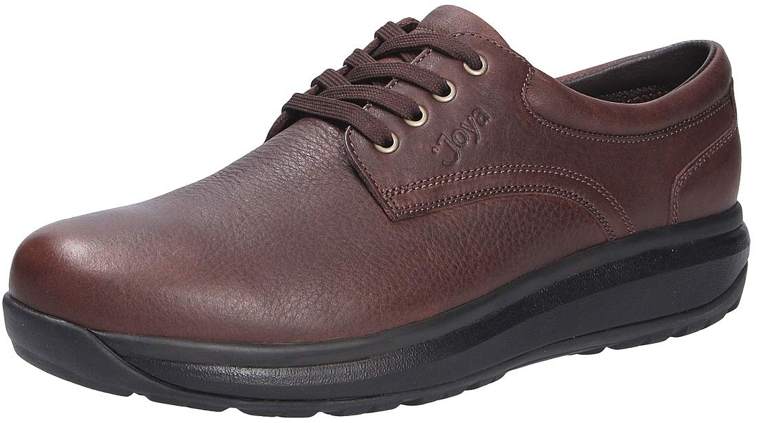 JOYA Mustang II Dark Brown Men's Full Grain Leather Dress Shoes for Business & Formal Occasions - Comfortable Office Work & Wedding Shoes