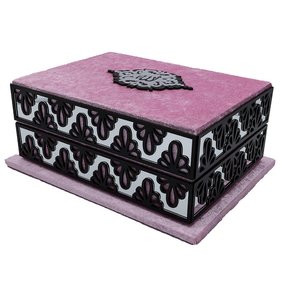 Holy Quran in Luxurious Velvet Gift Case - Pink & Black Options - Perfect for Gifting, Home Decor, and Religious Study
