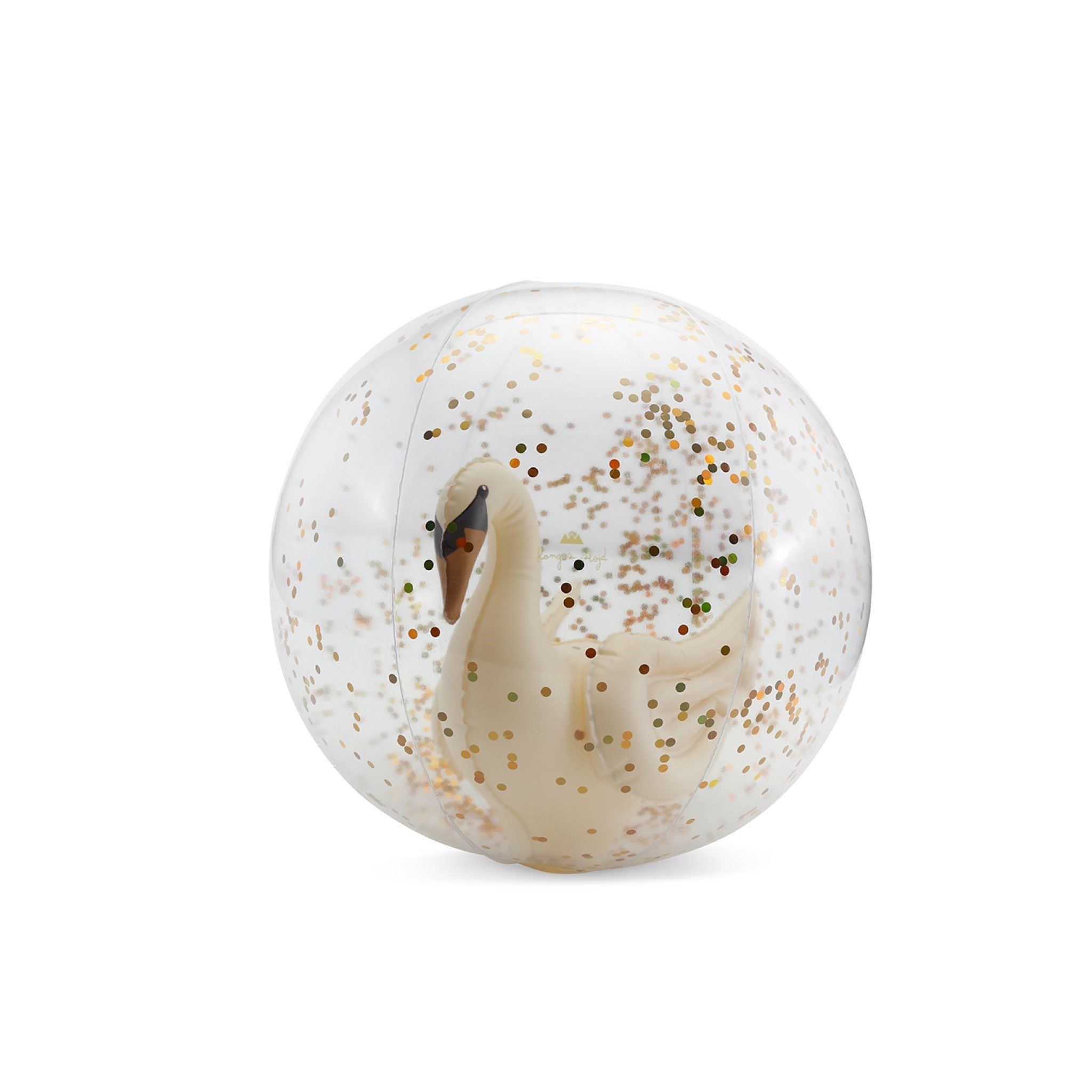 KONGES SLØJD Swan Beach Ball - Inflatable Swan Pool Float for Summer Fun, Kids & Adults, Perfect for Beach, Pool Party, and Vacation Photos