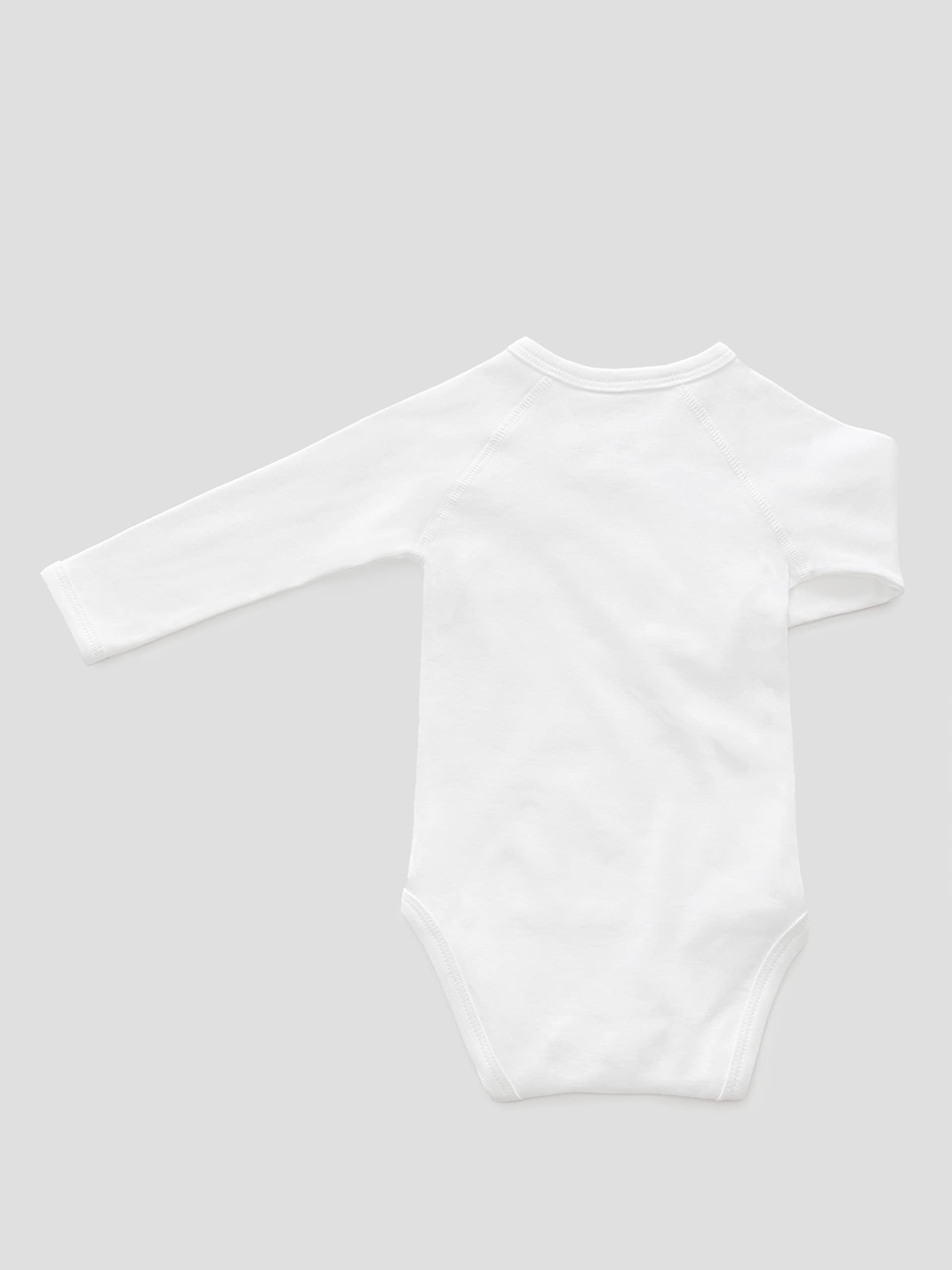 Organic Cotton Long Sleeve Baby Bodysuit Kimono - Unisex Infant Onesie for Boys & Girls | Soft, Snug Fit Newborn Clothes | Perfect for Everyday Wear, Photo Shoots & Gift Giving