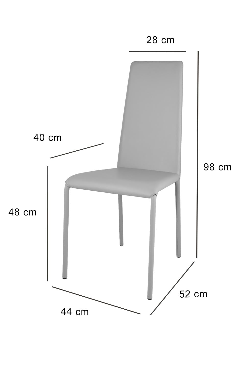 TommyChairs Sophie Lux Dining Chair - Steel Frame Upholstered in Linen Polyurethane for Kitchen, Dining Room, Bar & Restaurant - Comfortable & Durable Seating Solution for Home Decor and Commercial Use