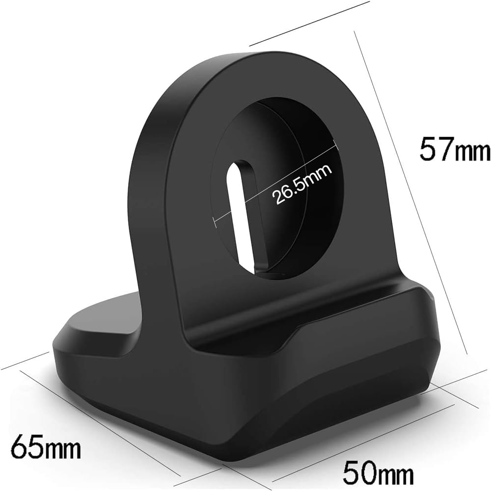 TUCANA Compact Stand for Samsung Galaxy Watch 7/7 Ultra/6/6 Classic/5/5 Pro/4 Series - Nightstand Charging Dock with LED Display (Black) - Perfect for Bedside, Office & Travel Charging