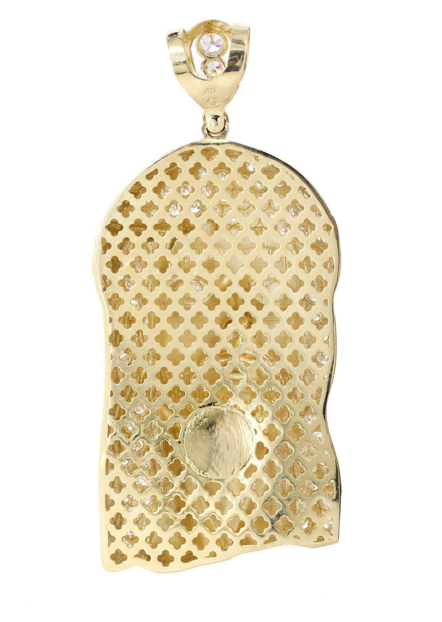 10K Gold Jesus Piece Pendant Necklace - 111.6 Grams Heavy Religious Jewelry for Men - Perfect for Church, Gifts & Hip-Hop Fashion