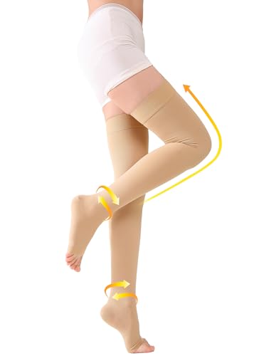 30-40mmhg Open-toe Beige