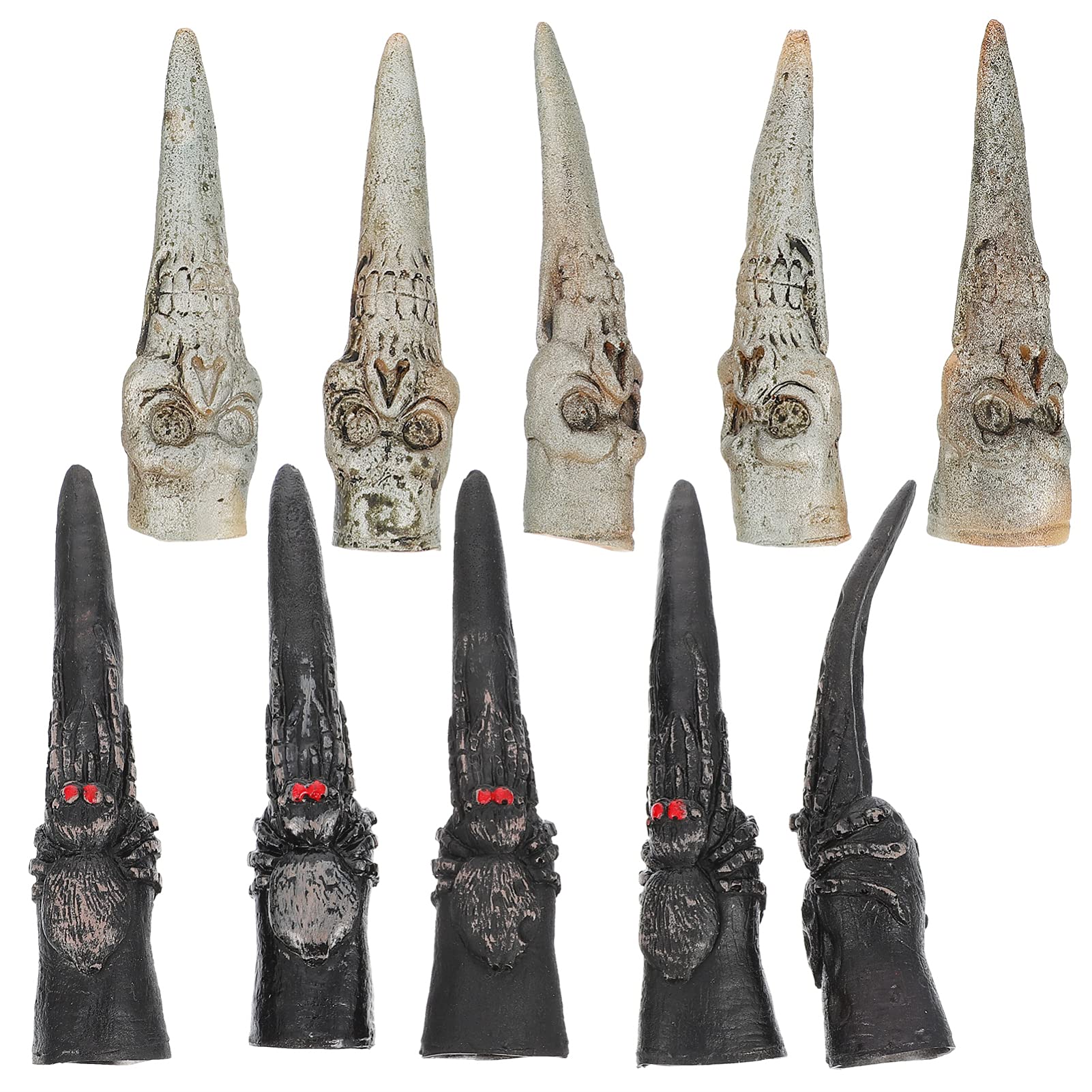 Beaupretty Halloween Fake Nails - 10pcs Scary Claw Witches Nails for Halloween Cosplay, Costume Party, Trick or Treat - Perfect for Halloween Decorations, Spooky Nail Art & Witch Costume Accessories