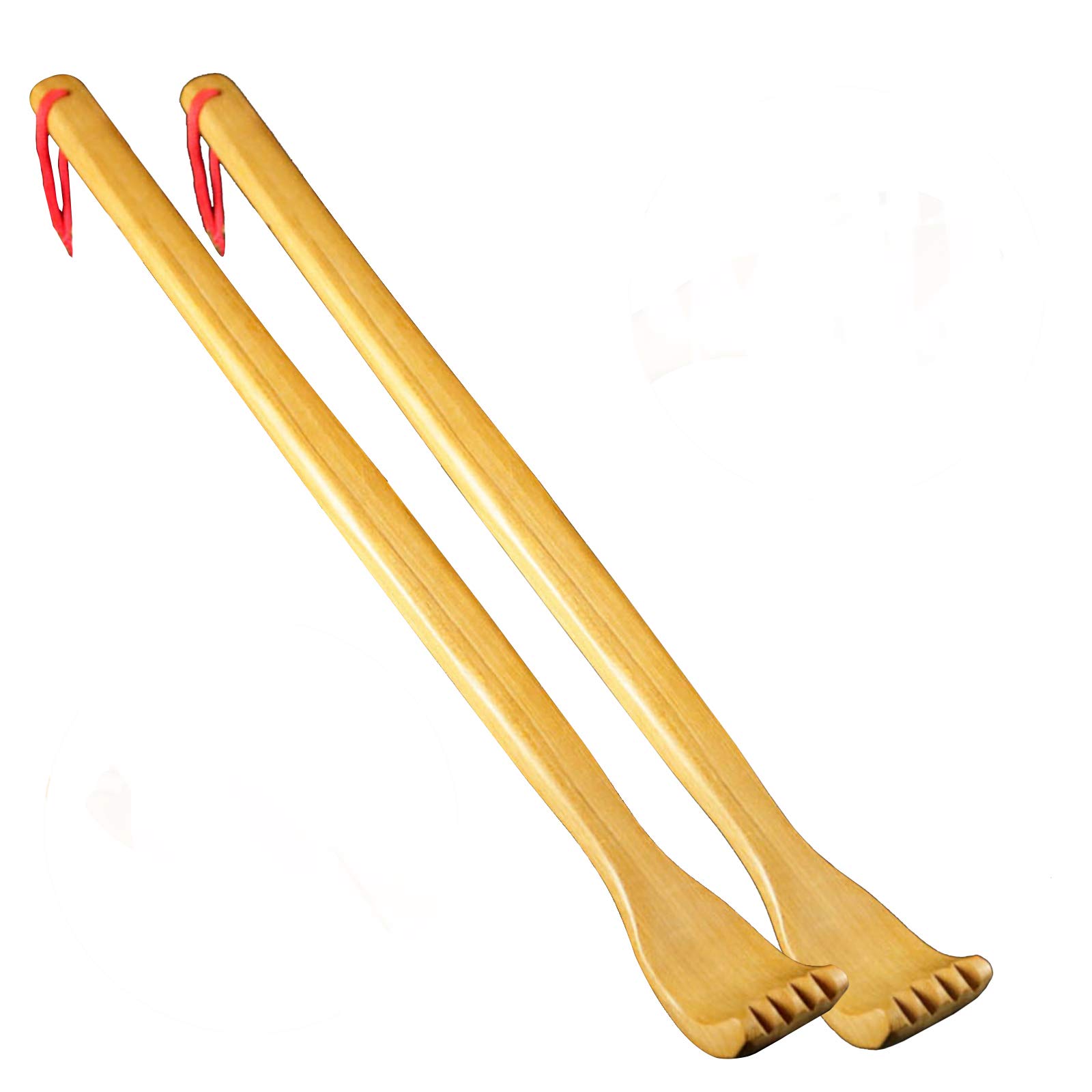 VEGCOO 2-Pack Wooden Back Scratcher & Massager - Extra Long Body Itch Relief Tool for Relaxation | Perfect for Home, Office, Travel & Gift Giving