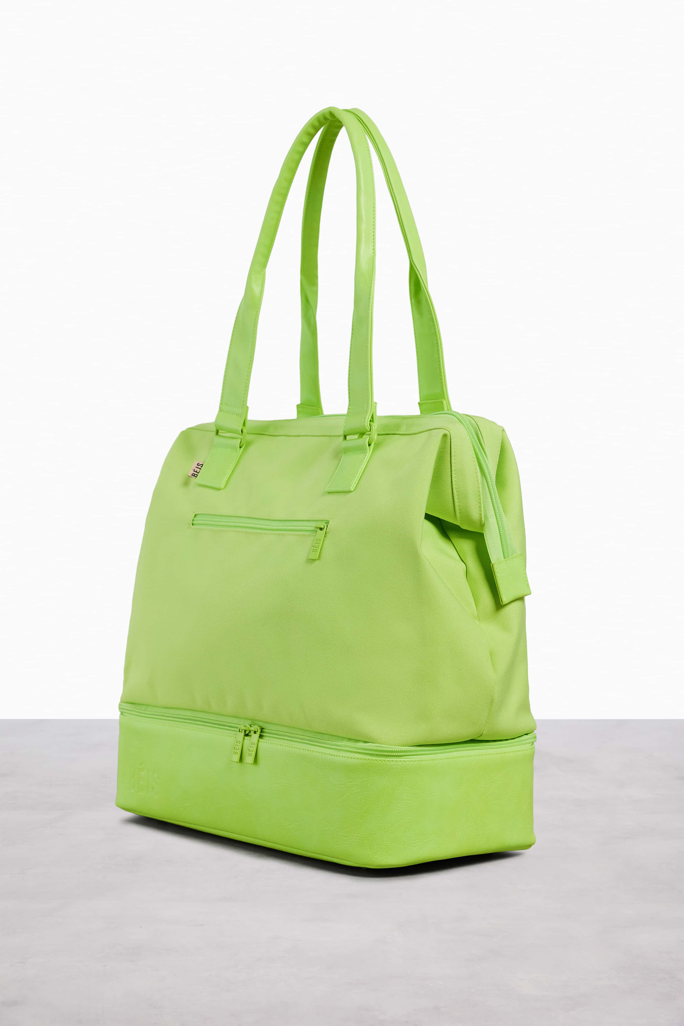 Mini Weekender Bag in Citron - Stylish & Compact Travel Duffel for Weekend Getaways, Gym, or Overnight Trips