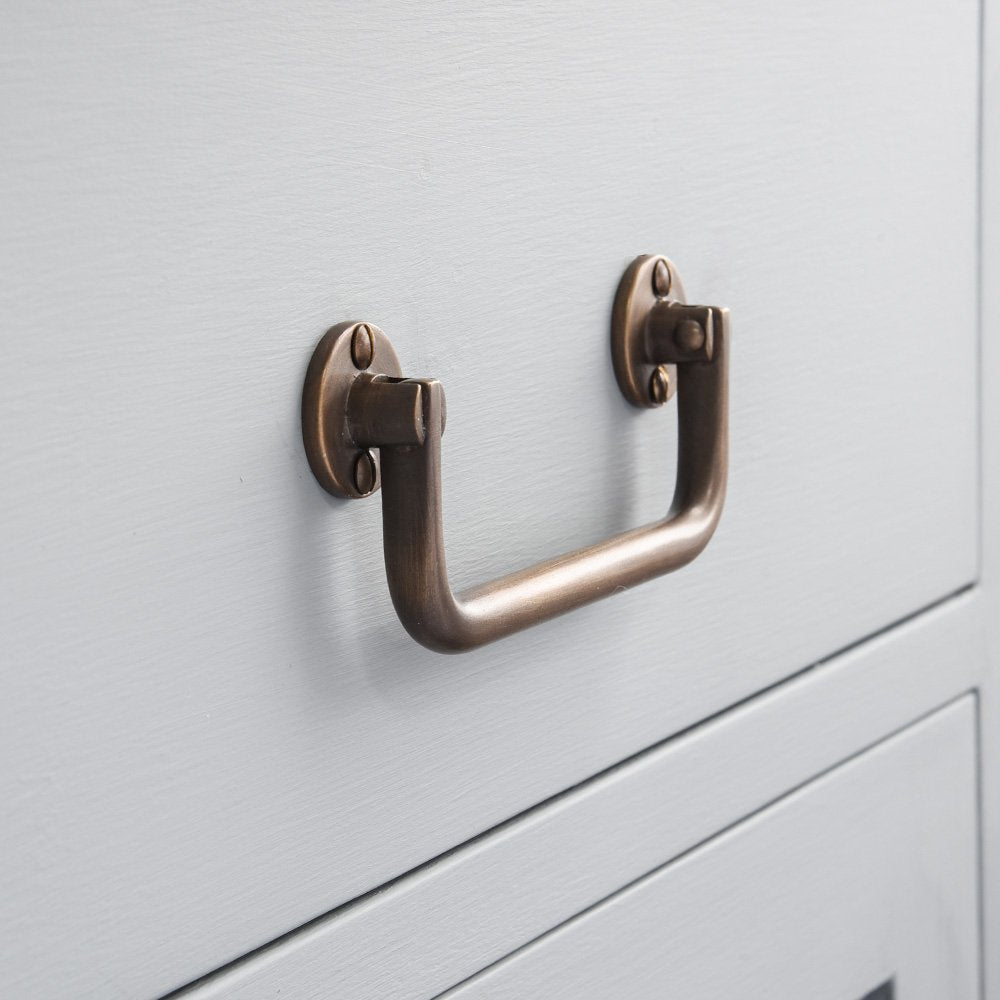 Vintage Distressed Antique Brass Cabinet Pull Handle - Heavy Duty Drawer & Furniture Hardware for Kitchen, Bathroom, Wardrobe & DIY Projects