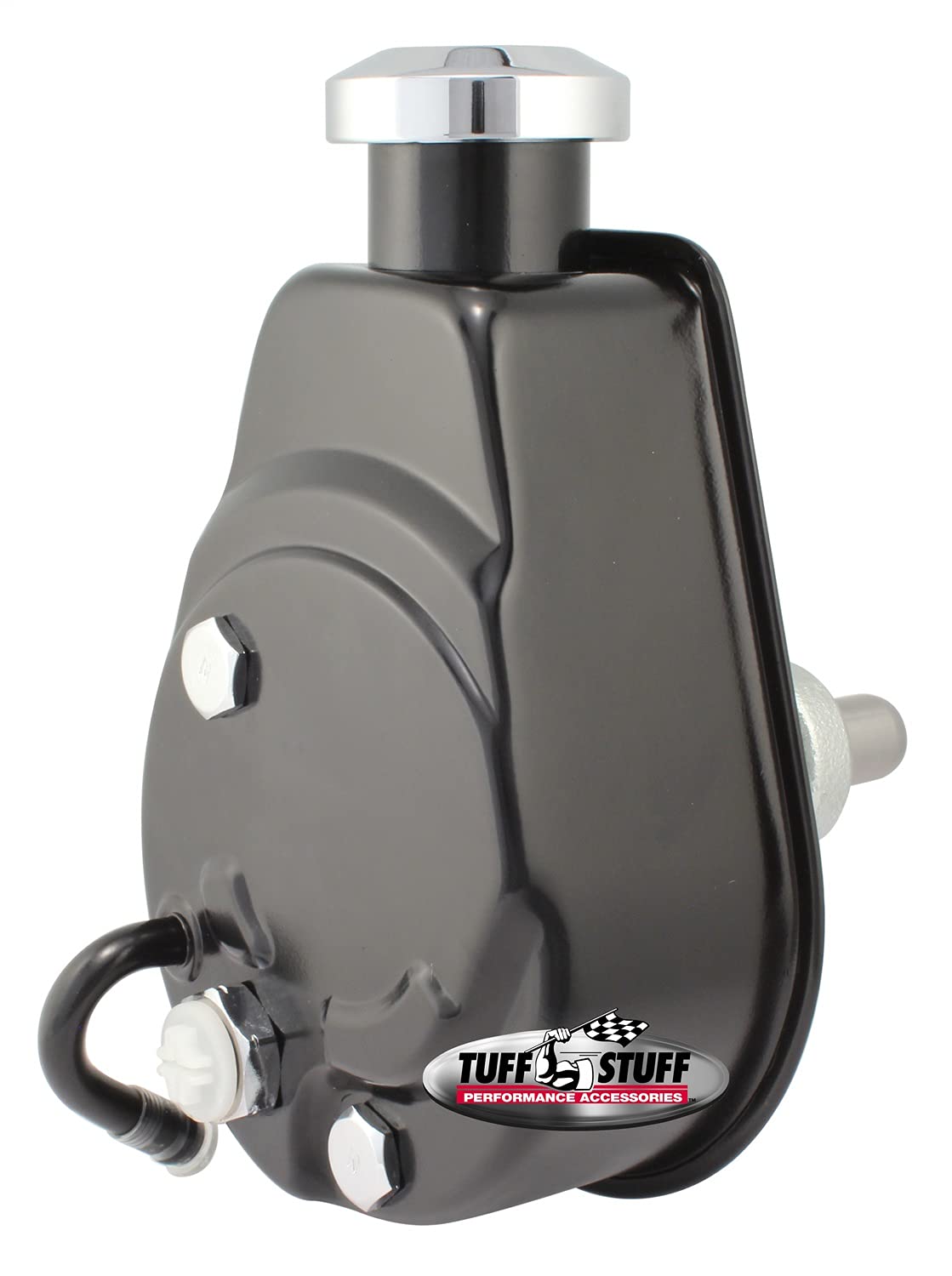 Tuff Stuff GM Power Steering Pump with Press Fit Shaft - Black | Replacement for GM Vehicles | Smooth Steering Performance for Trucks & SUVs