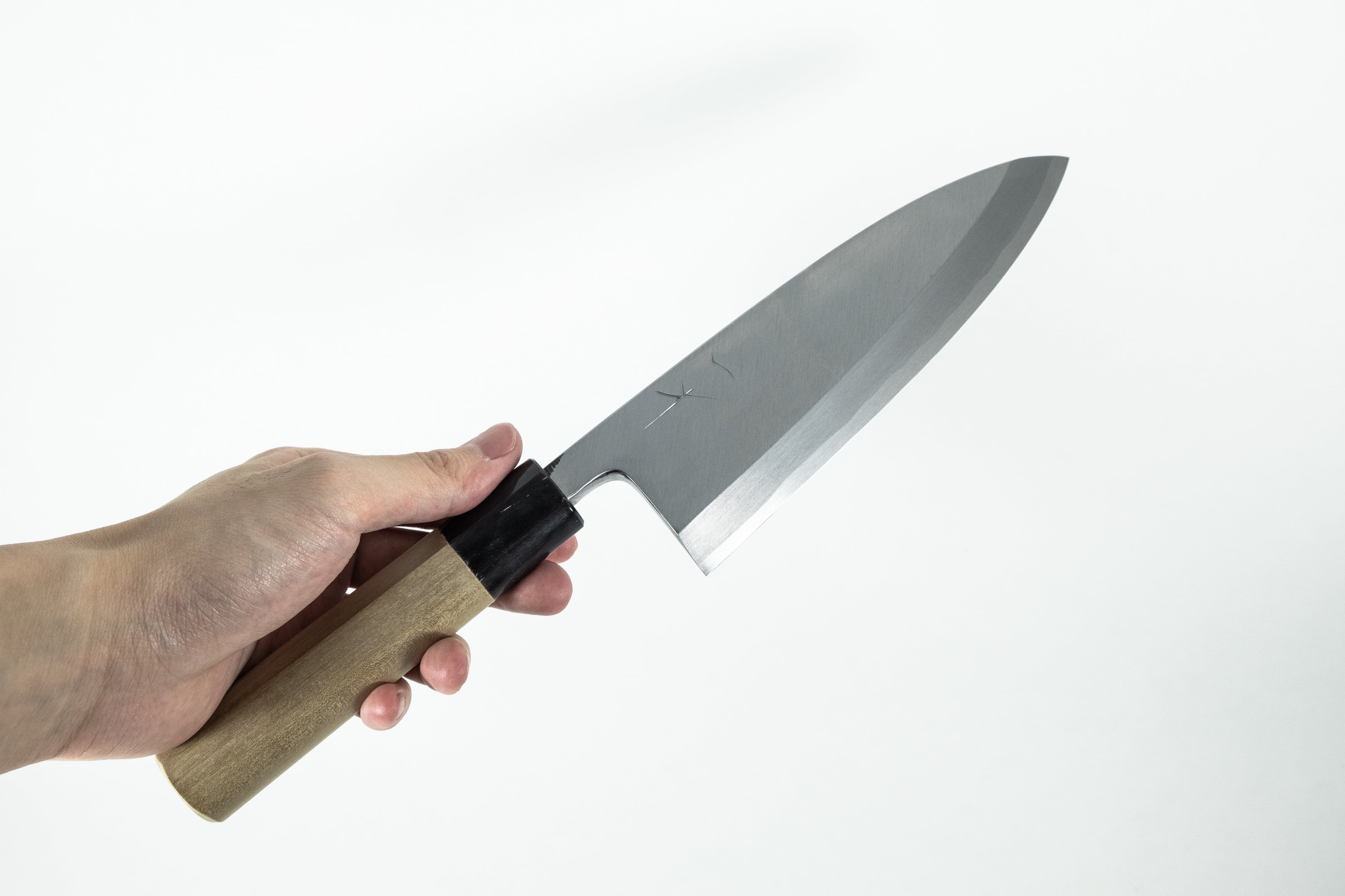 Hitohira Kikuchiyo Manzo White #3 Deba Knife 165mm - Japanese Chef Knife with Ho Wood D-Shaped Handle - Perfect for Sushi, Fish Filleting & Asian Cuisine