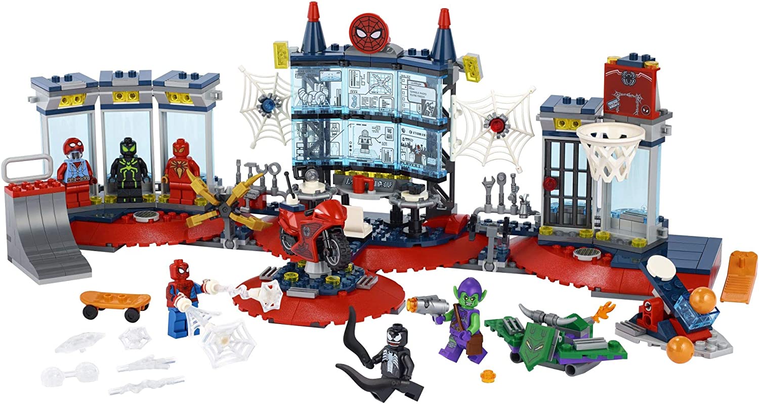 LEGO Marvel Spider-Man Attack on The Spider Lair 76175 Building Kit - Superhero Toy Set for Kids with Spider-Man & Villain Minifigures - Perfect for Creative Play & Marvel Fans Collection
