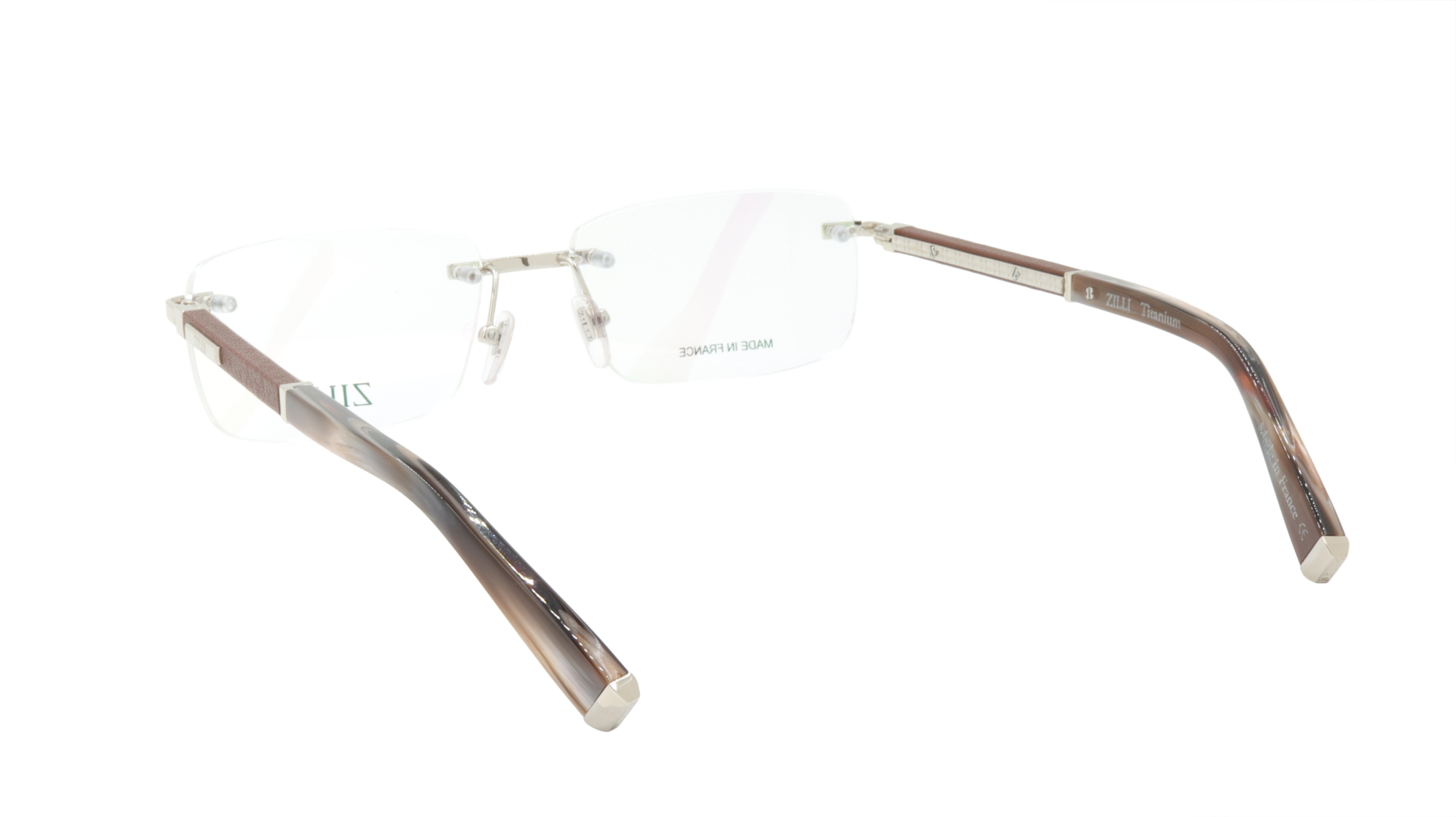 Premium ZILLI Eyeglasses Frame - Titanium Acetate Leather - Made in France (Model ZI 60031 C06) - Perfect for Business & Luxury Fashion Accessories