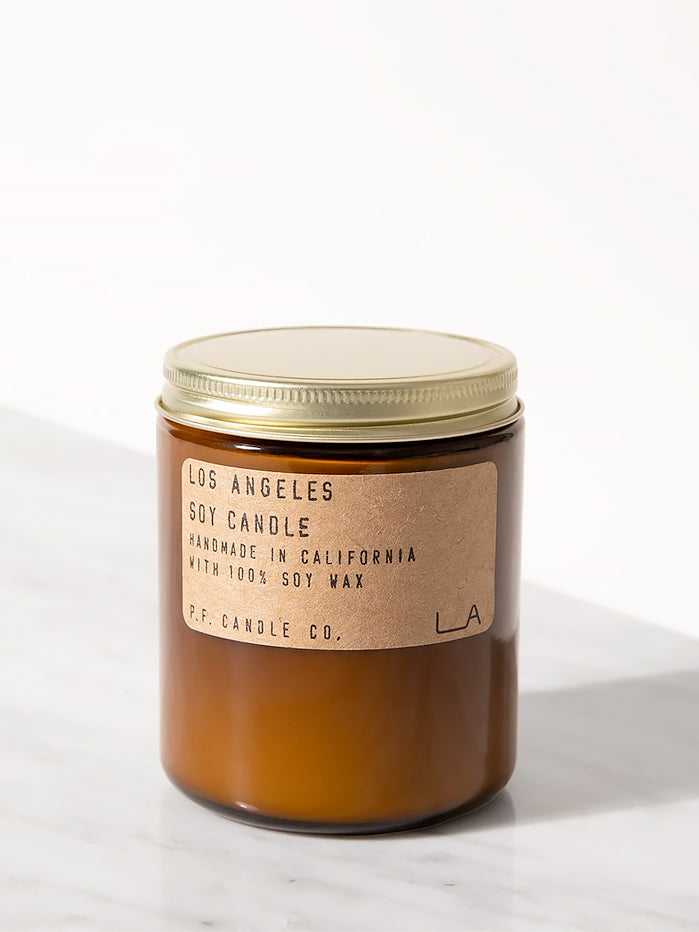 P.F. Candle Co 7.2oz Soy Candle - Los Angeles Scent | Handmade Natural Soy Wax Candle | Home Decor, Relaxation & Aromatherapy | Perfect for Living Room, Bedroom & Office