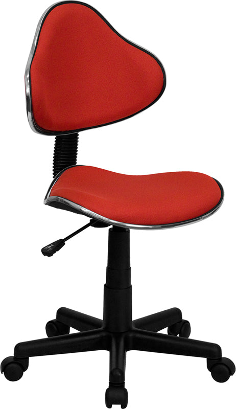 Whitney Blue Fabric Swivel Ergonomic Office Chair - Adjustable Height Task Chair with Lumbar Support for Home Office, Gaming & Workspace Comfort