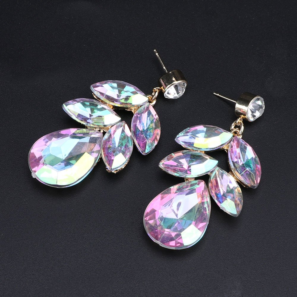 Elegant Rhinestone Crystal Wedding Jewelry Set for Women - Bridal Bridesmaid Necklace & Earrings - Perfect for Weddings, Parties, and Special Occasions