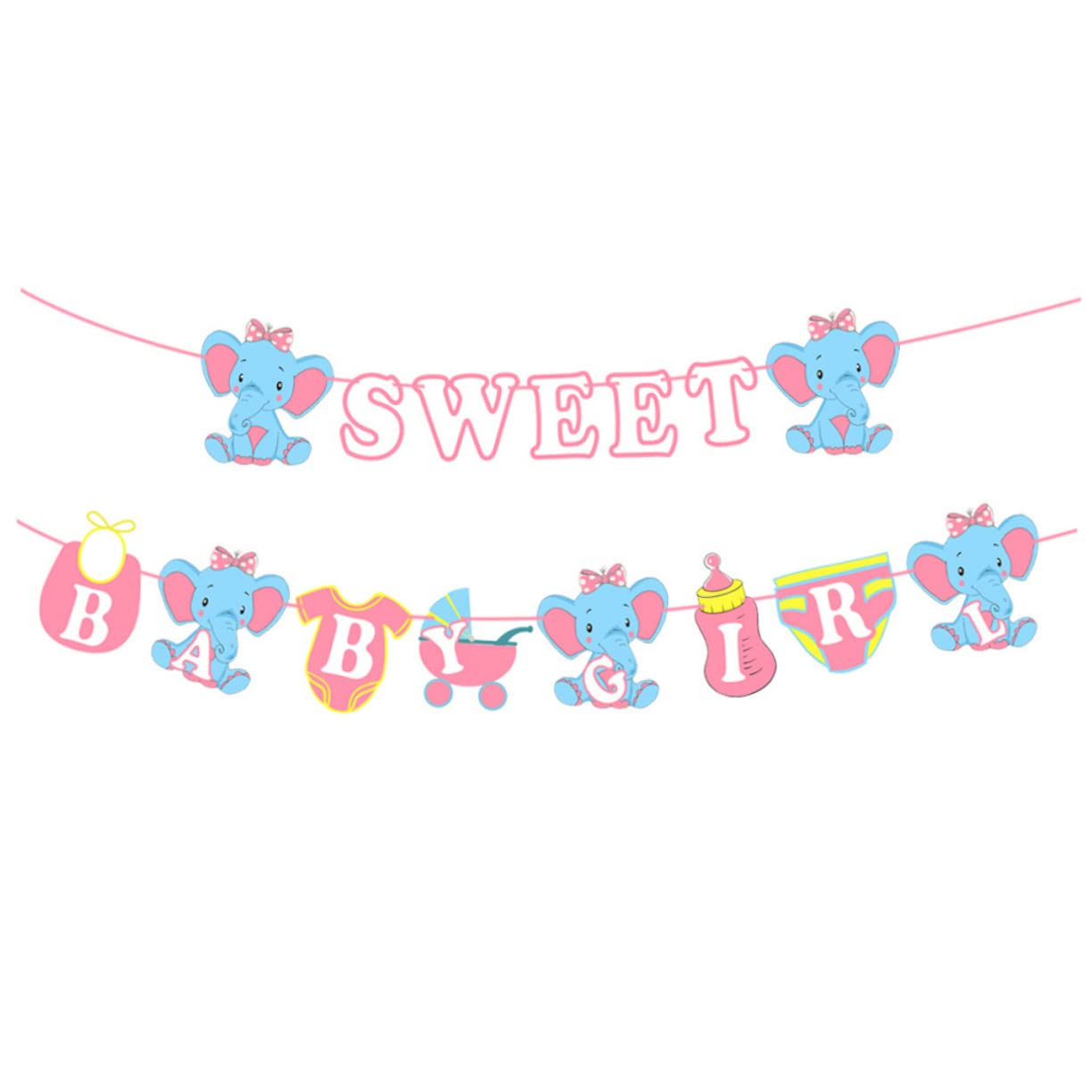 VILLFUL Birthday Party Decorations Set - 1 Pack of Themed Bunting Flags for Baby Showers, Home Decor & Indoor/Outdoor Celebrations